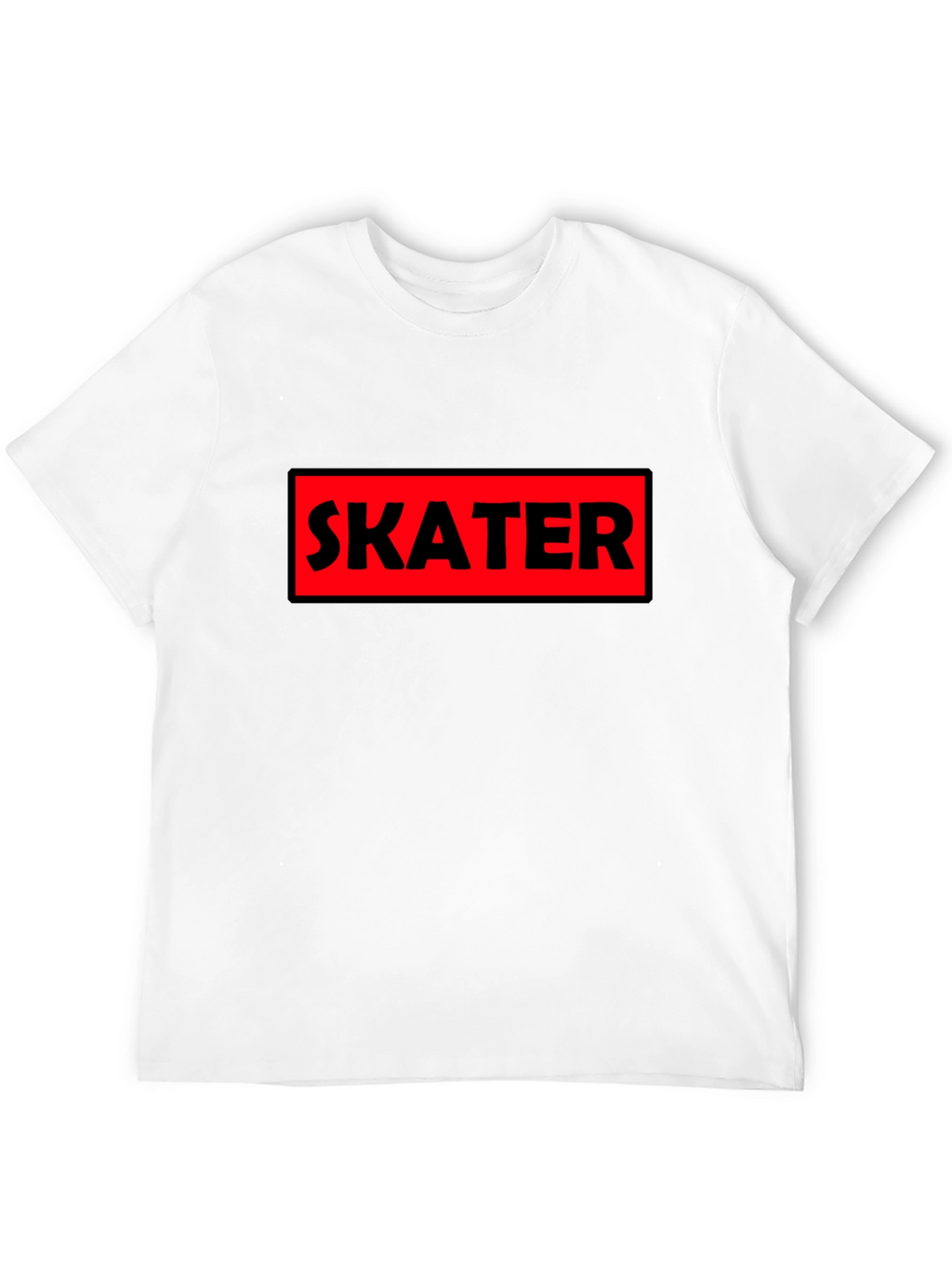 Skater Graphic Tee - Bold Red Box Design