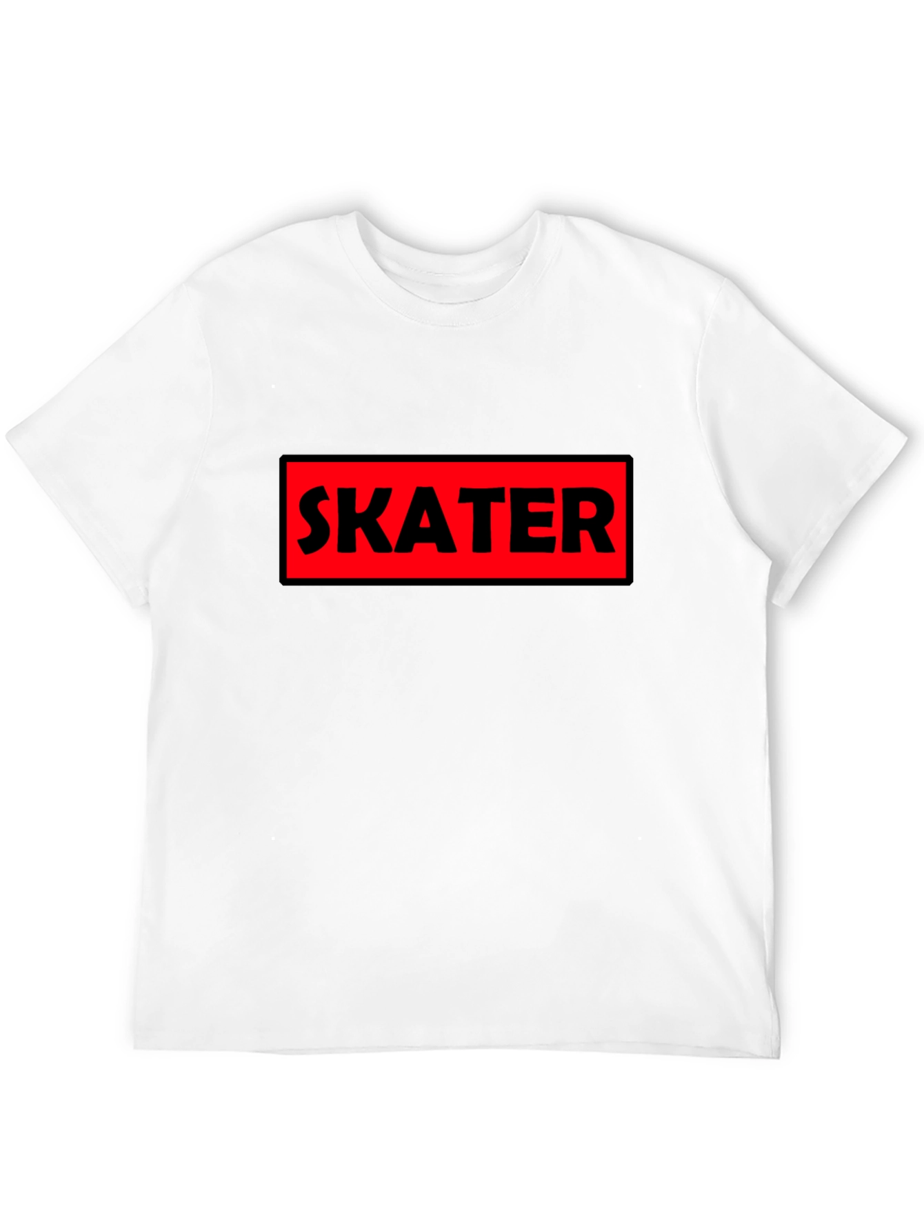 Skater Graphic Tee - Bold Red Box Design