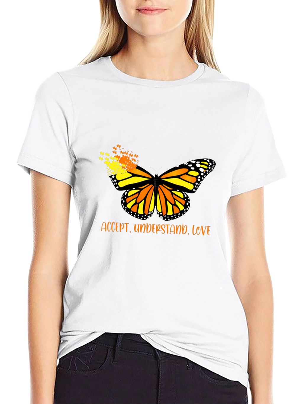 Accept Understand Love Butterfly Graphic Tee