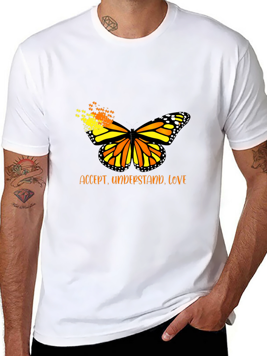 Accept Understand Love Butterfly Graphic Tee