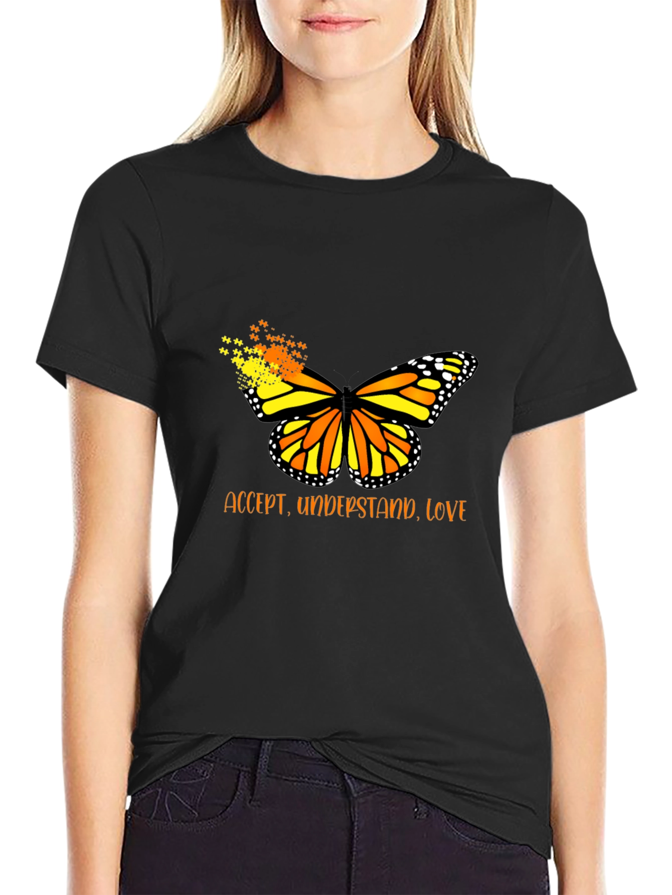 Accept Understand Love Butterfly Graphic Tee