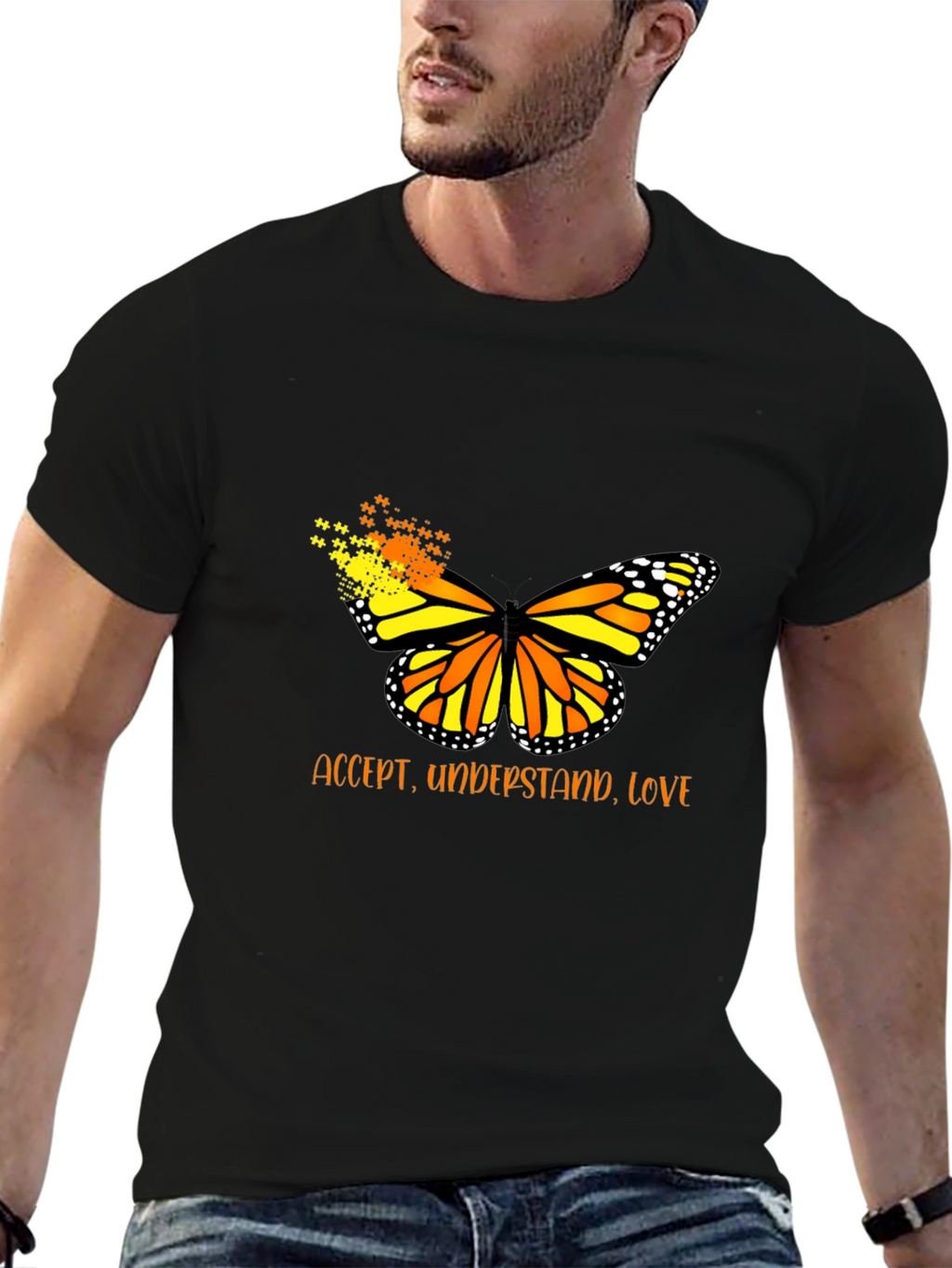 Accept Understand Love Butterfly Graphic Tee