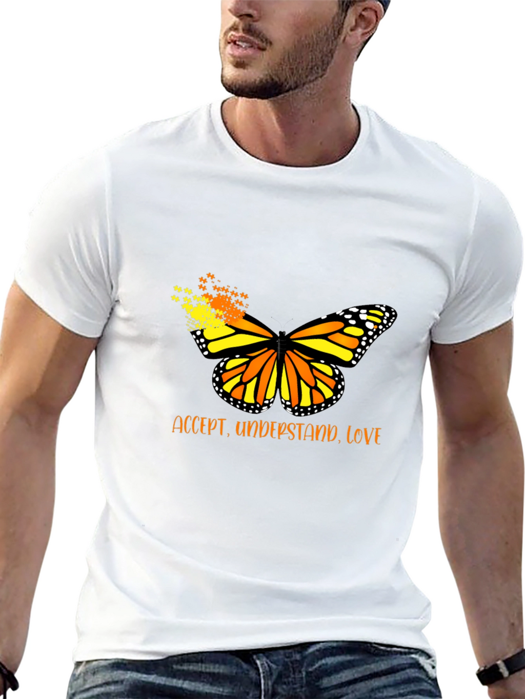 Accept Understand Love Butterfly Graphic Tee
