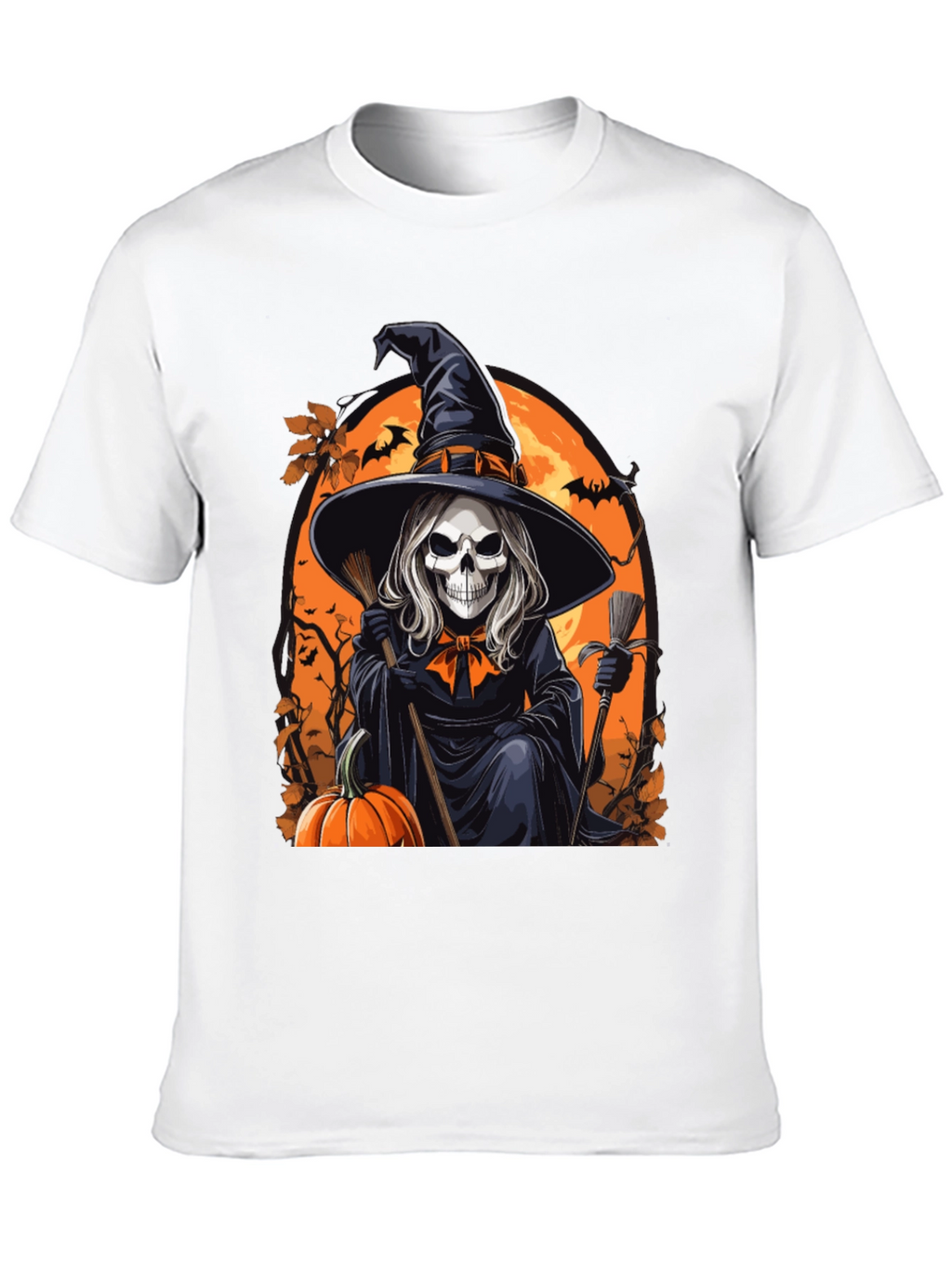 Halloween Witch Skeleton T-Shirt