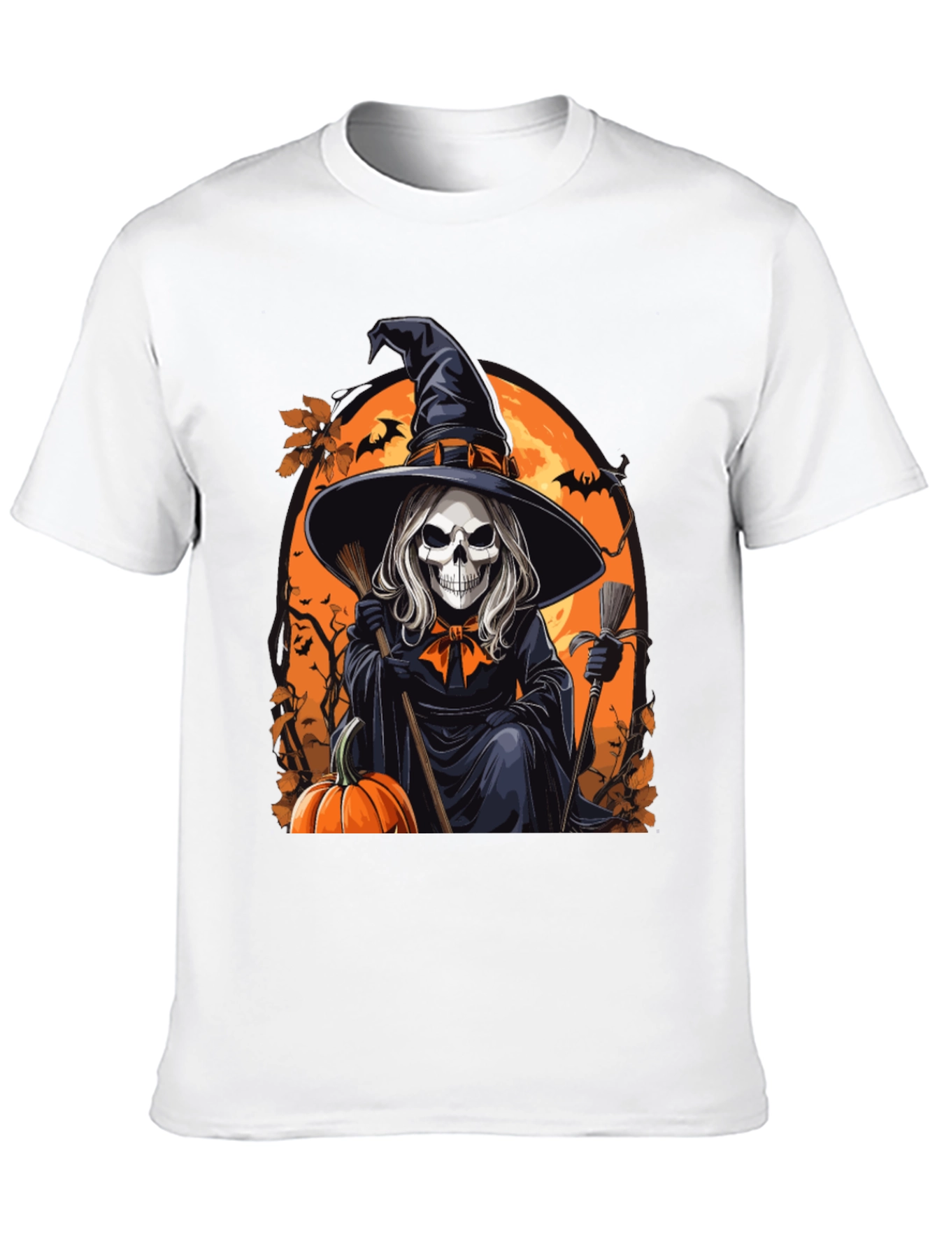 Halloween Witch Skeleton T-Shirt
