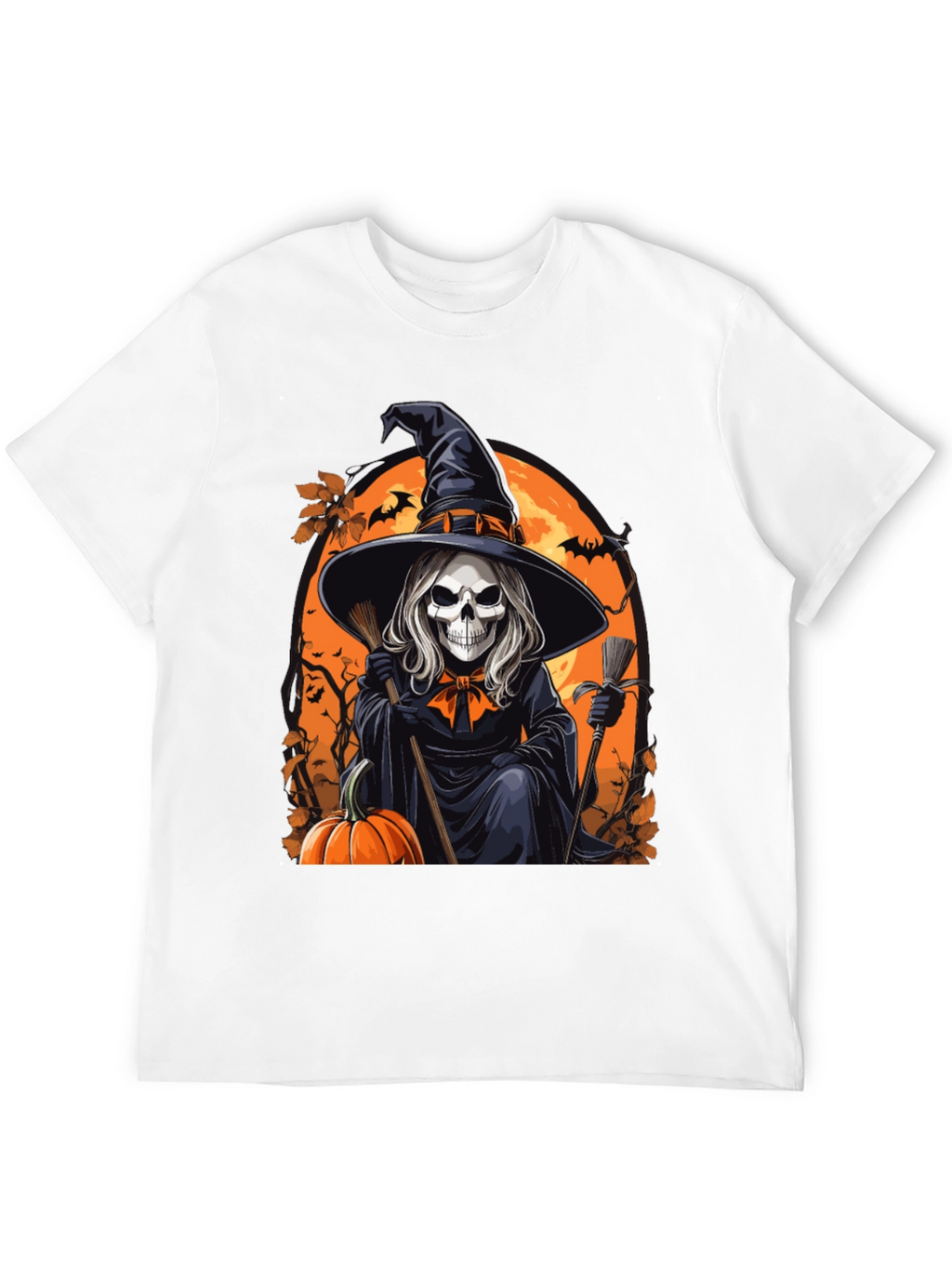 Halloween Witch Skeleton T-Shirt
