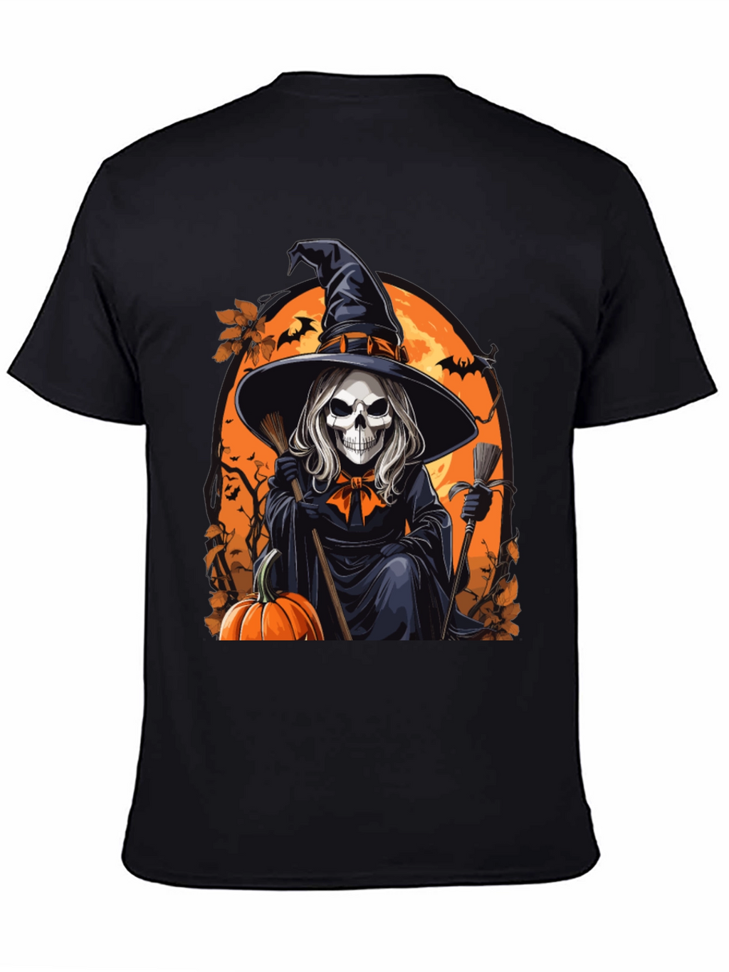 Halloween Witch Skeleton T-Shirt