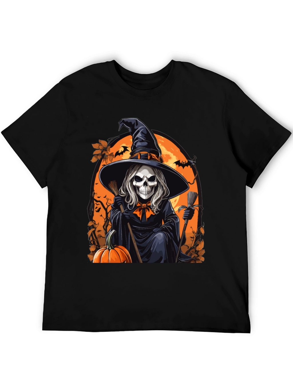 Halloween Witch Skeleton T-Shirt