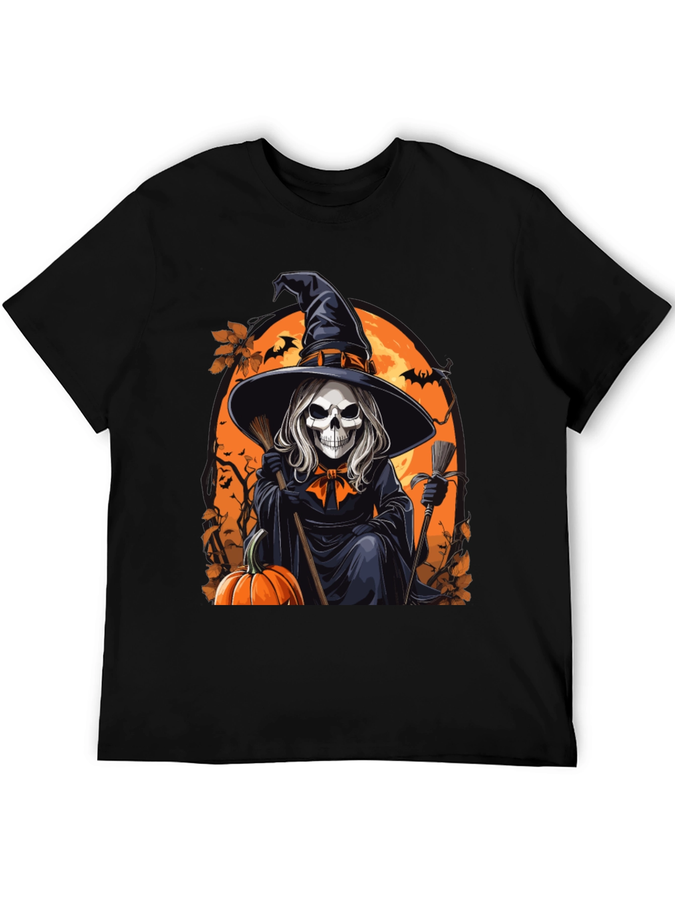 Halloween Witch Skeleton T-Shirt