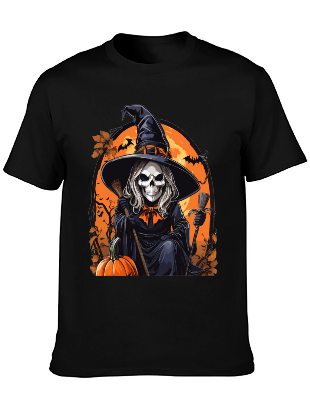 Halloween Witch Skeleton T-Shirt