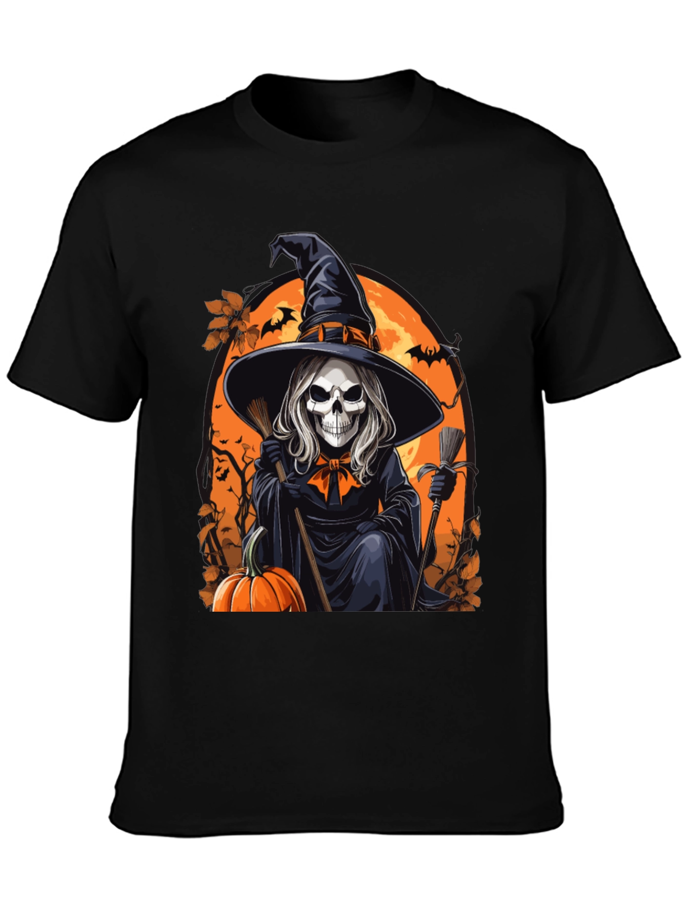 Halloween Witch Skeleton T-Shirt
