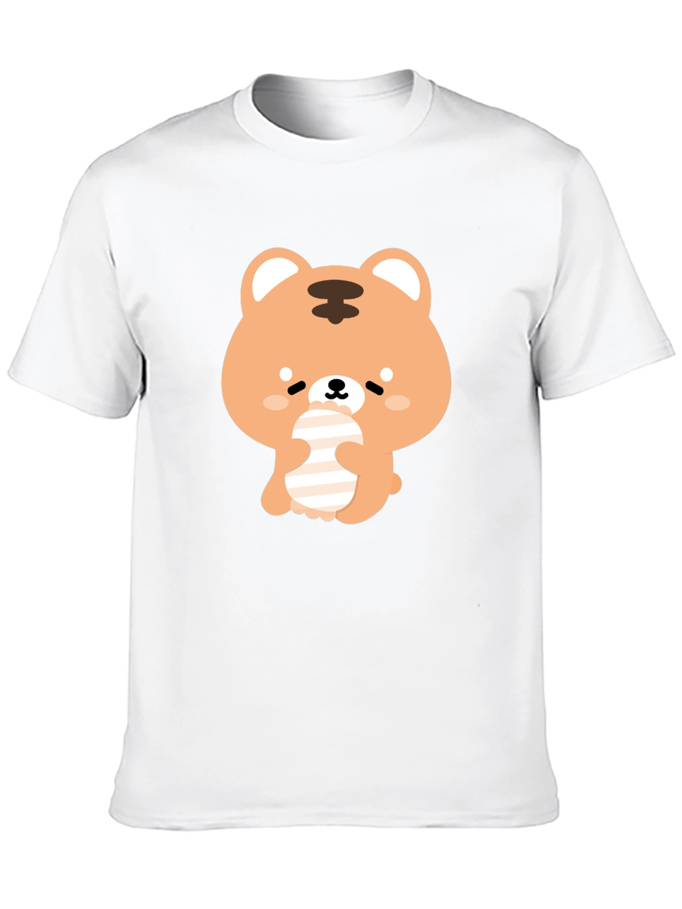 Cute Bear Graphic Black T-Shirt
