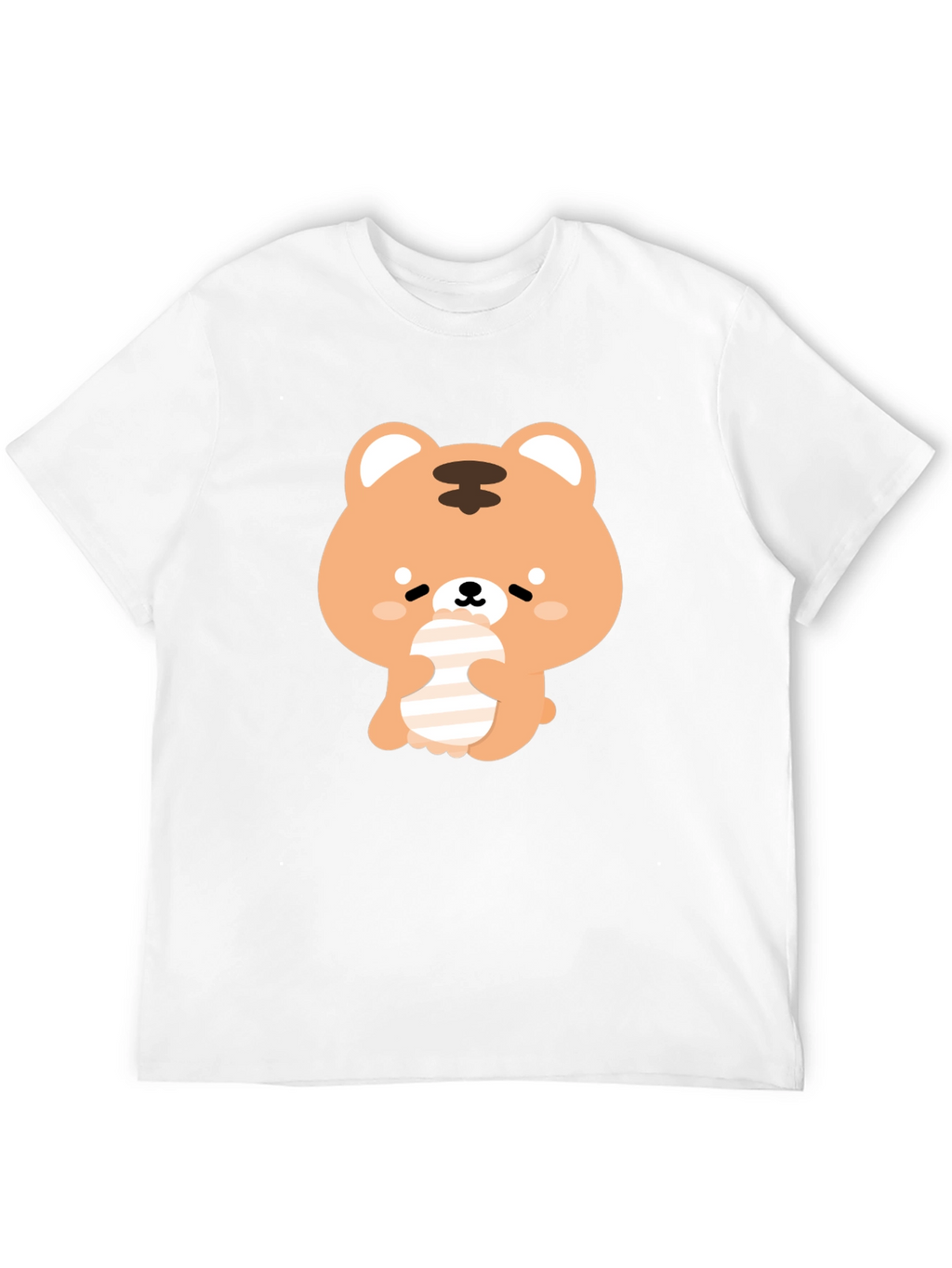 Cute Bear Graphic Black T-Shirt