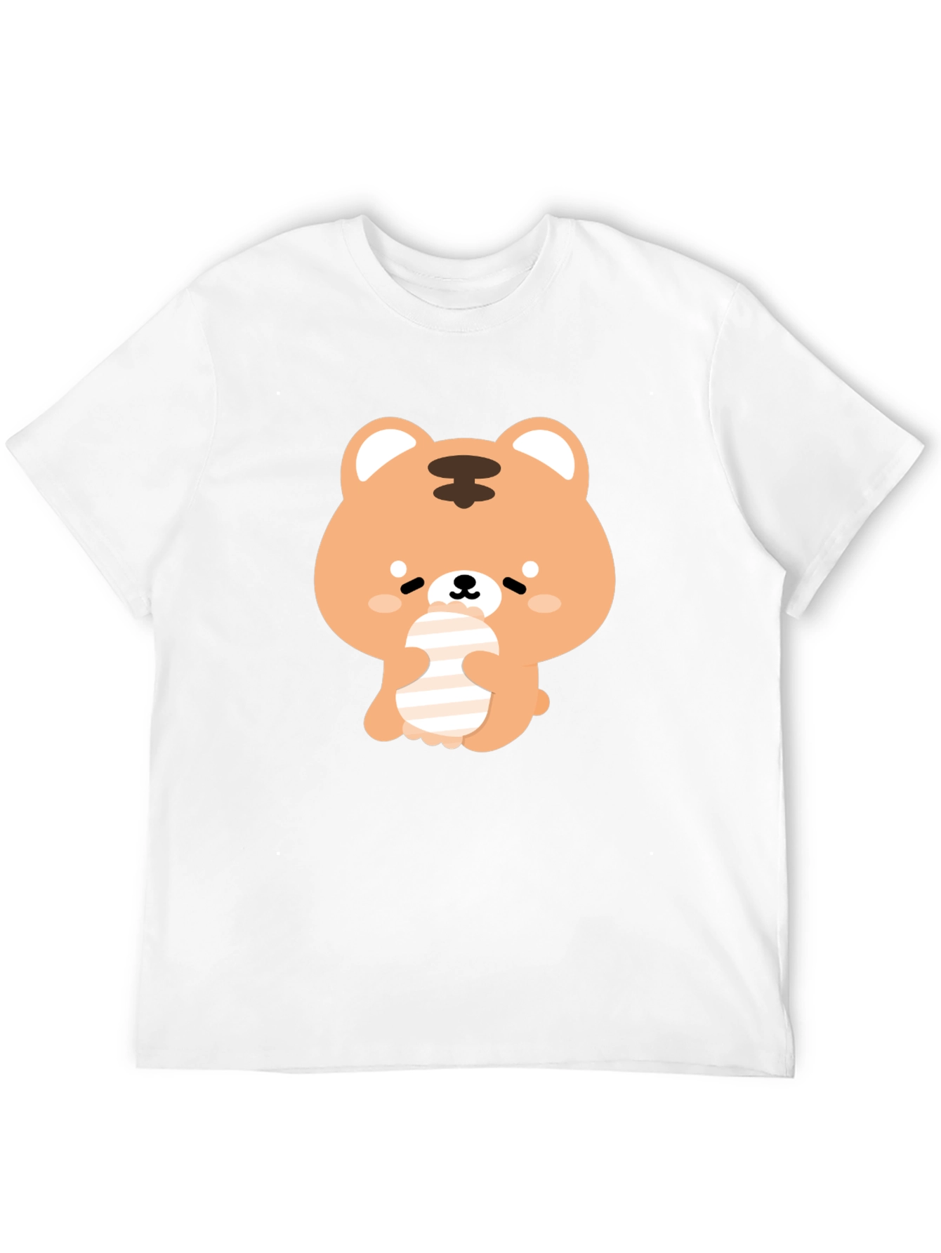 Cute Bear Graphic Black T-Shirt