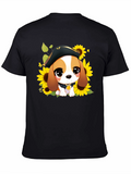 Cute Cartoon Beagle in Pirate Hat T-Shirt