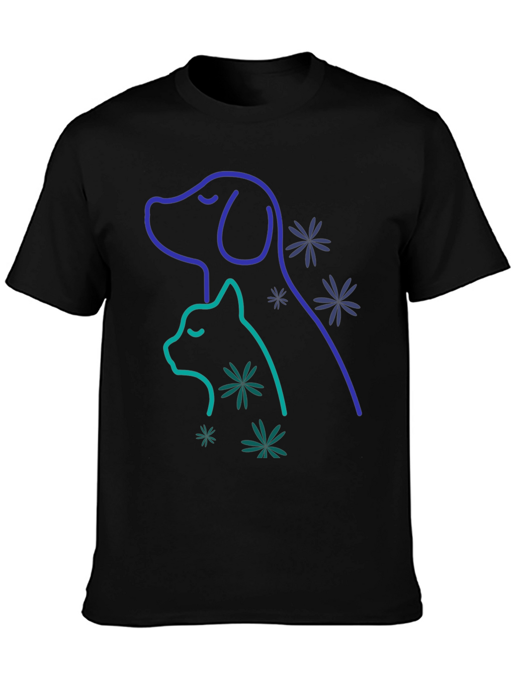 Dog & Cat Outline Graphic Tee
