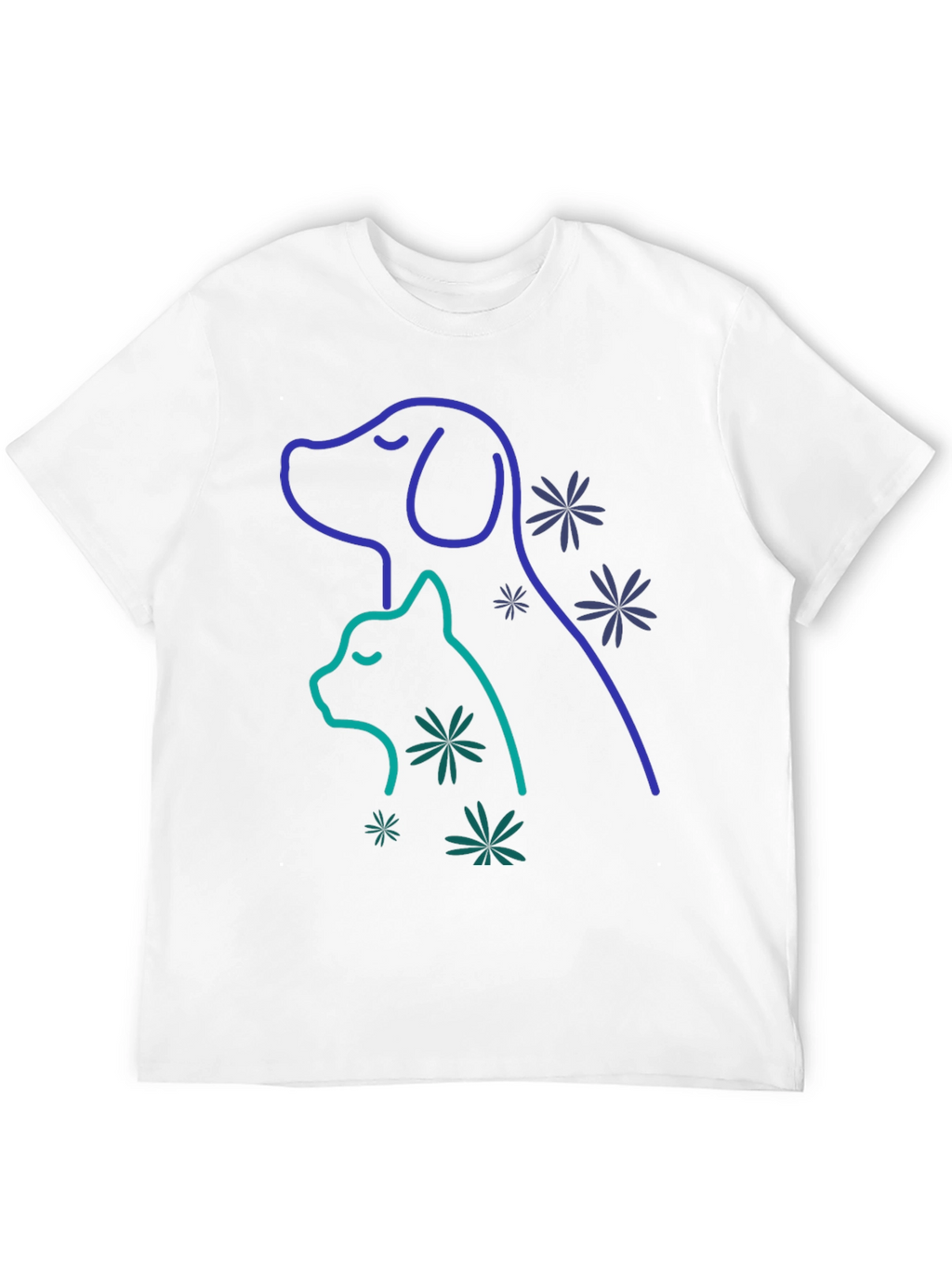 Dog & Cat Outline Graphic Tee