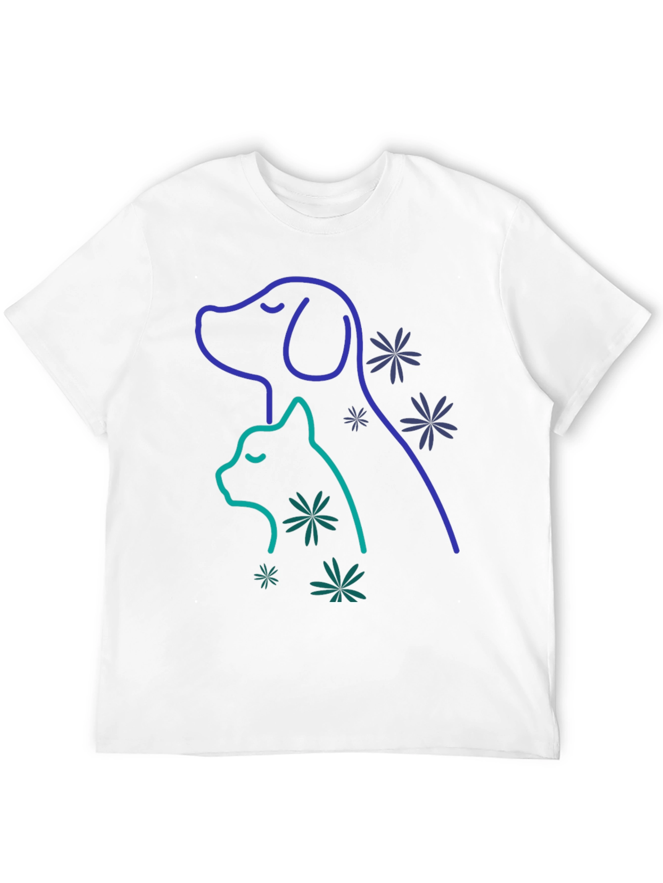 Dog & Cat Outline Graphic Tee