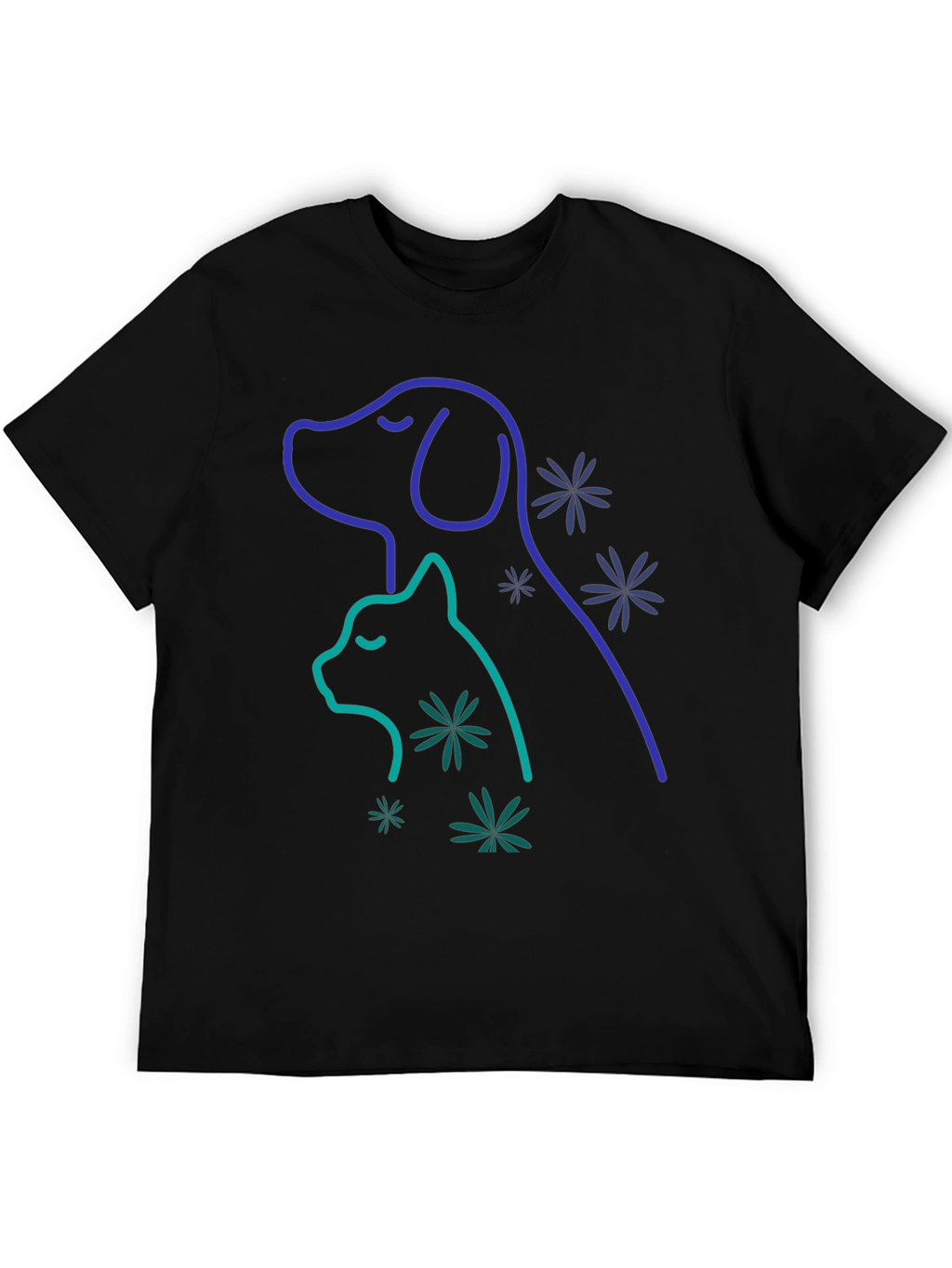 Dog & Cat Outline Graphic Tee