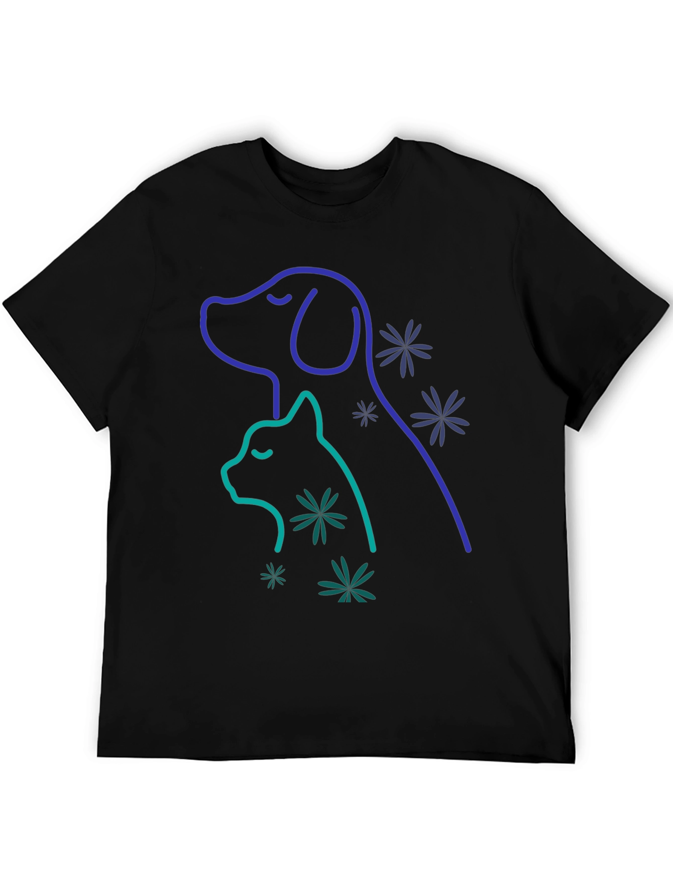 Dog & Cat Outline Graphic Tee