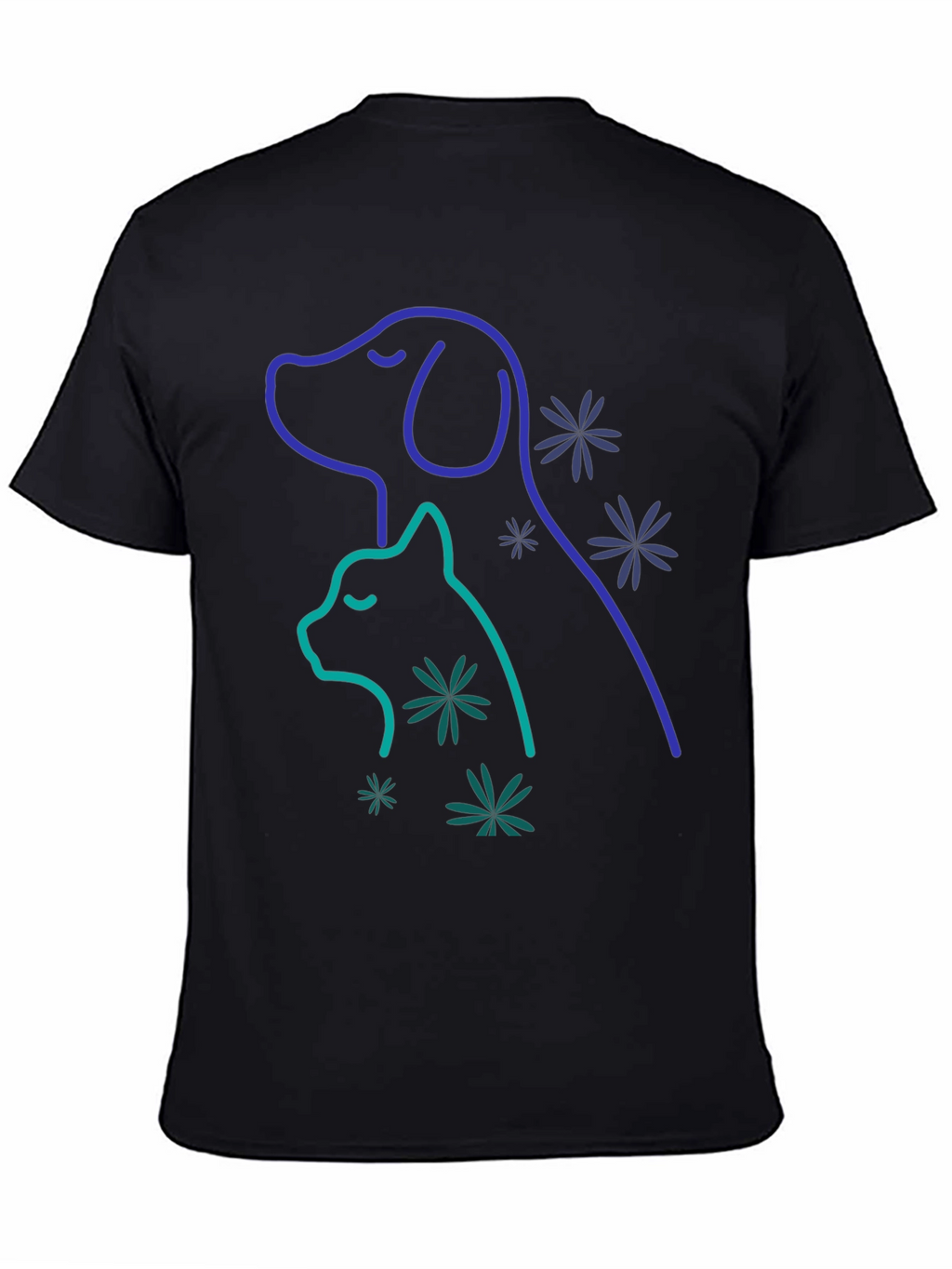Dog & Cat Outline Graphic Tee