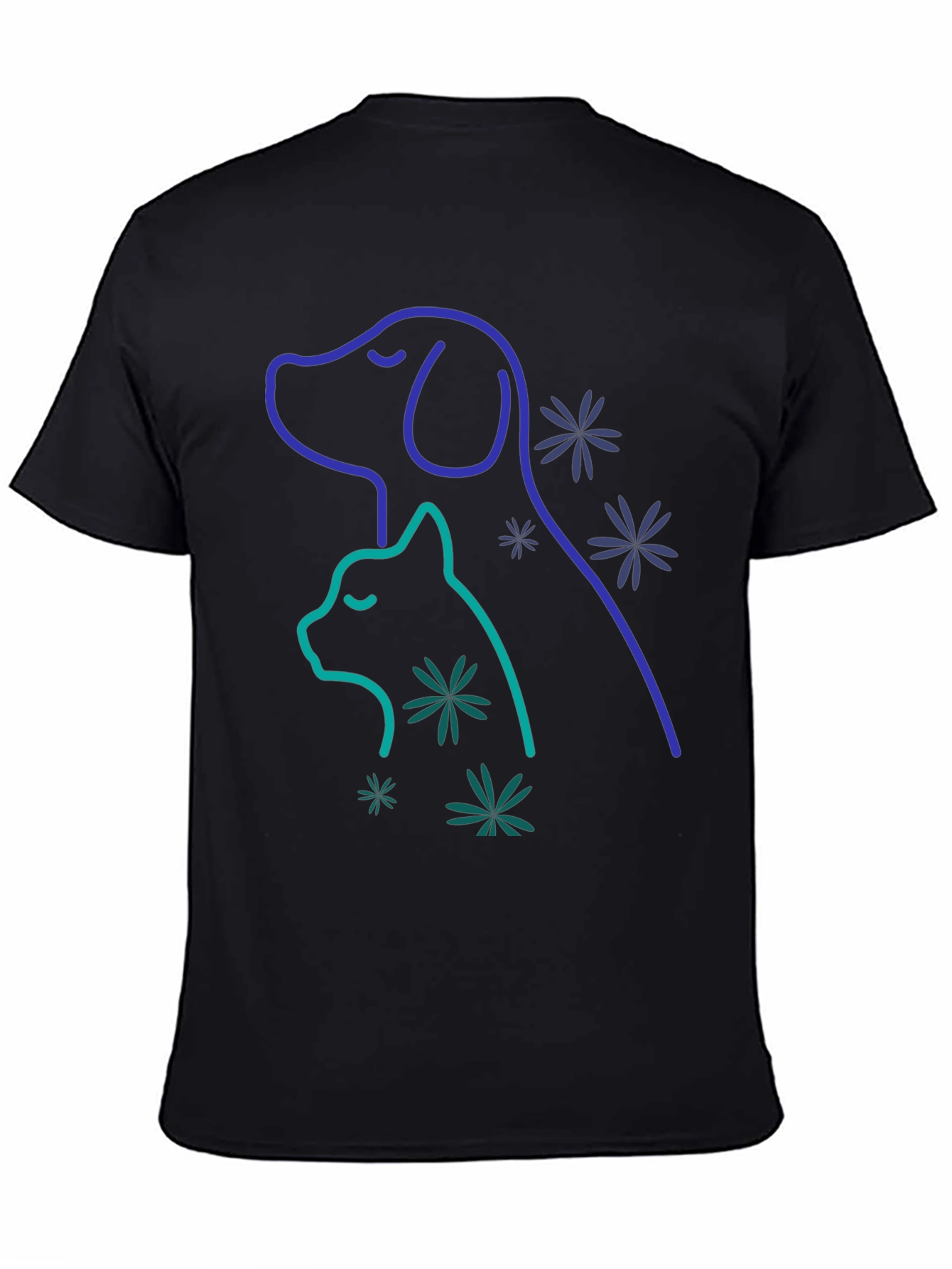 Dog & Cat Outline Graphic Tee