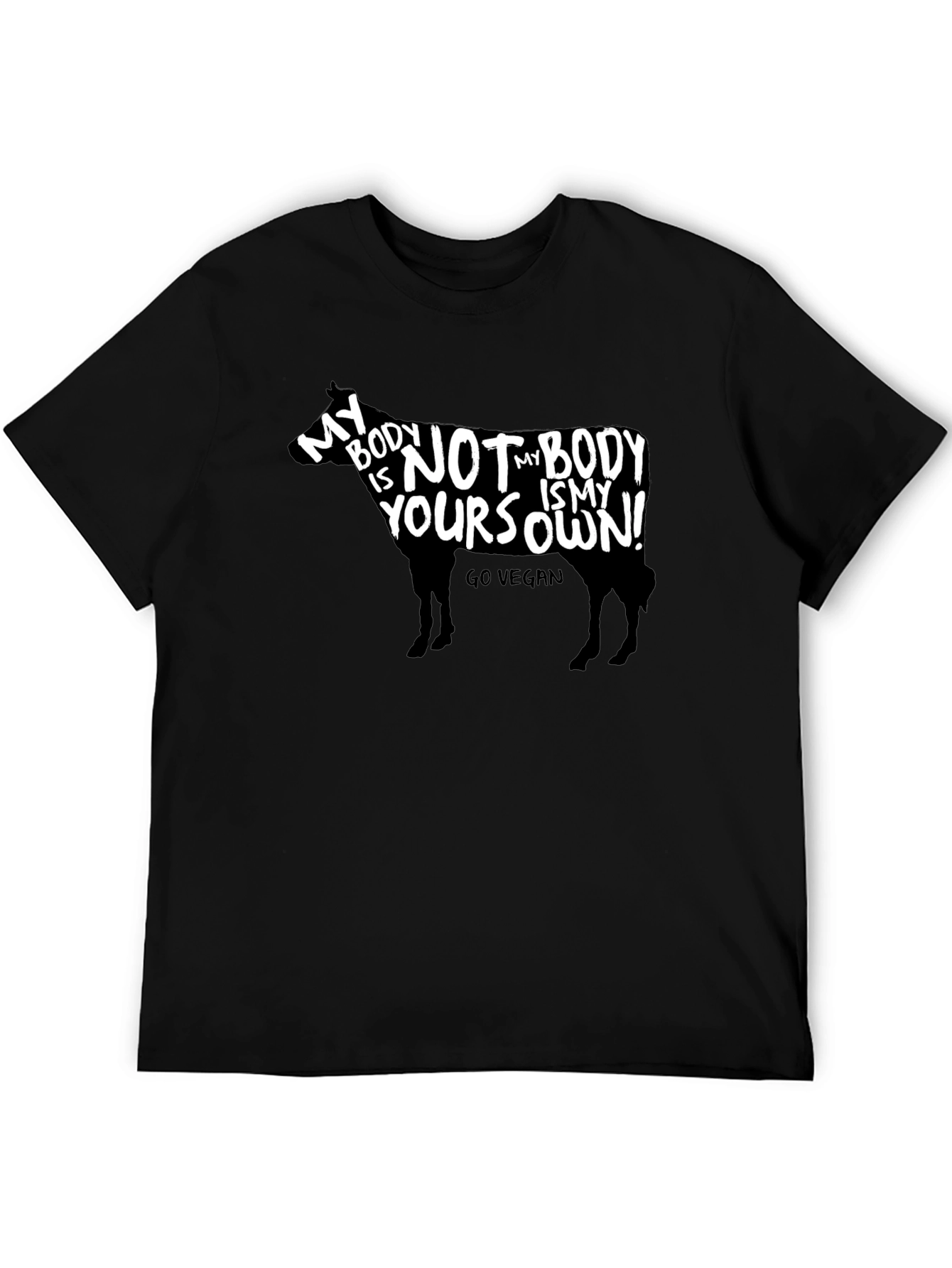 Vegan Cow T-Shirt - My Body Is My Own!