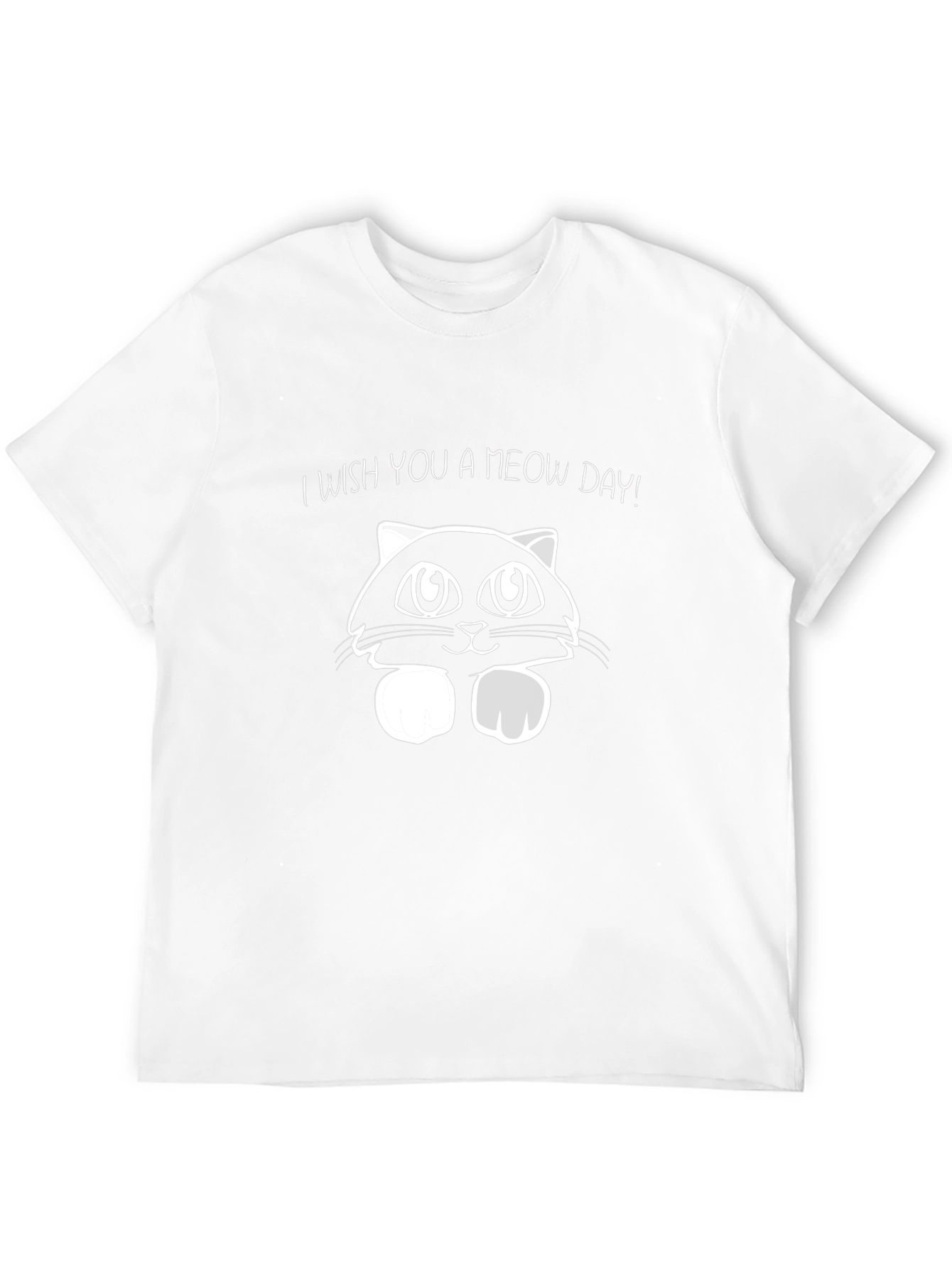 Meow Day Black Graphic T-Shirt - Unisex Cotton Tee