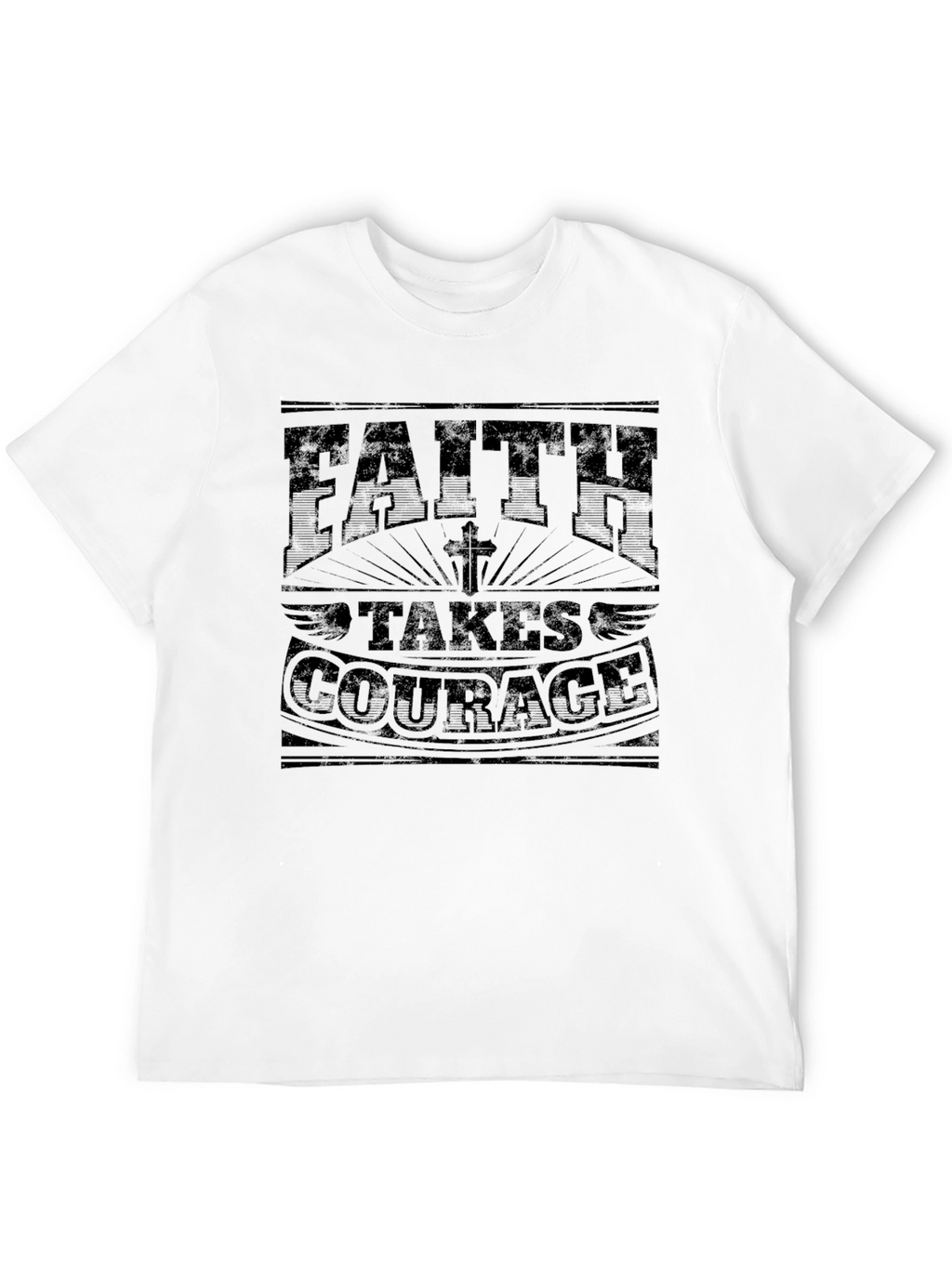 Faith Takes Courage Graphic Tee - Classic Black