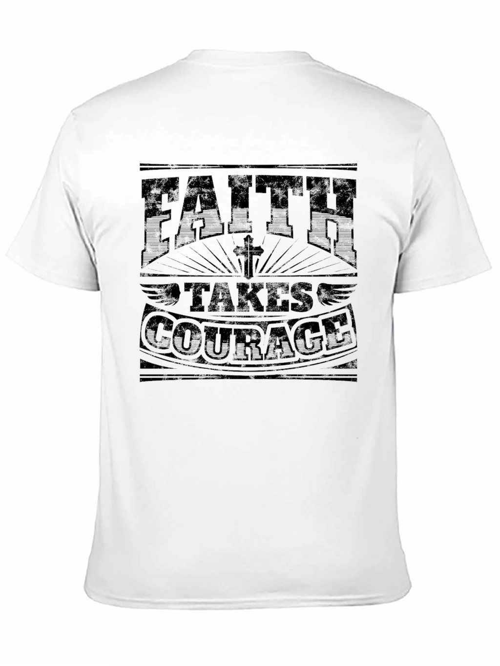 Faith Takes Courage Graphic Tee - Classic Black