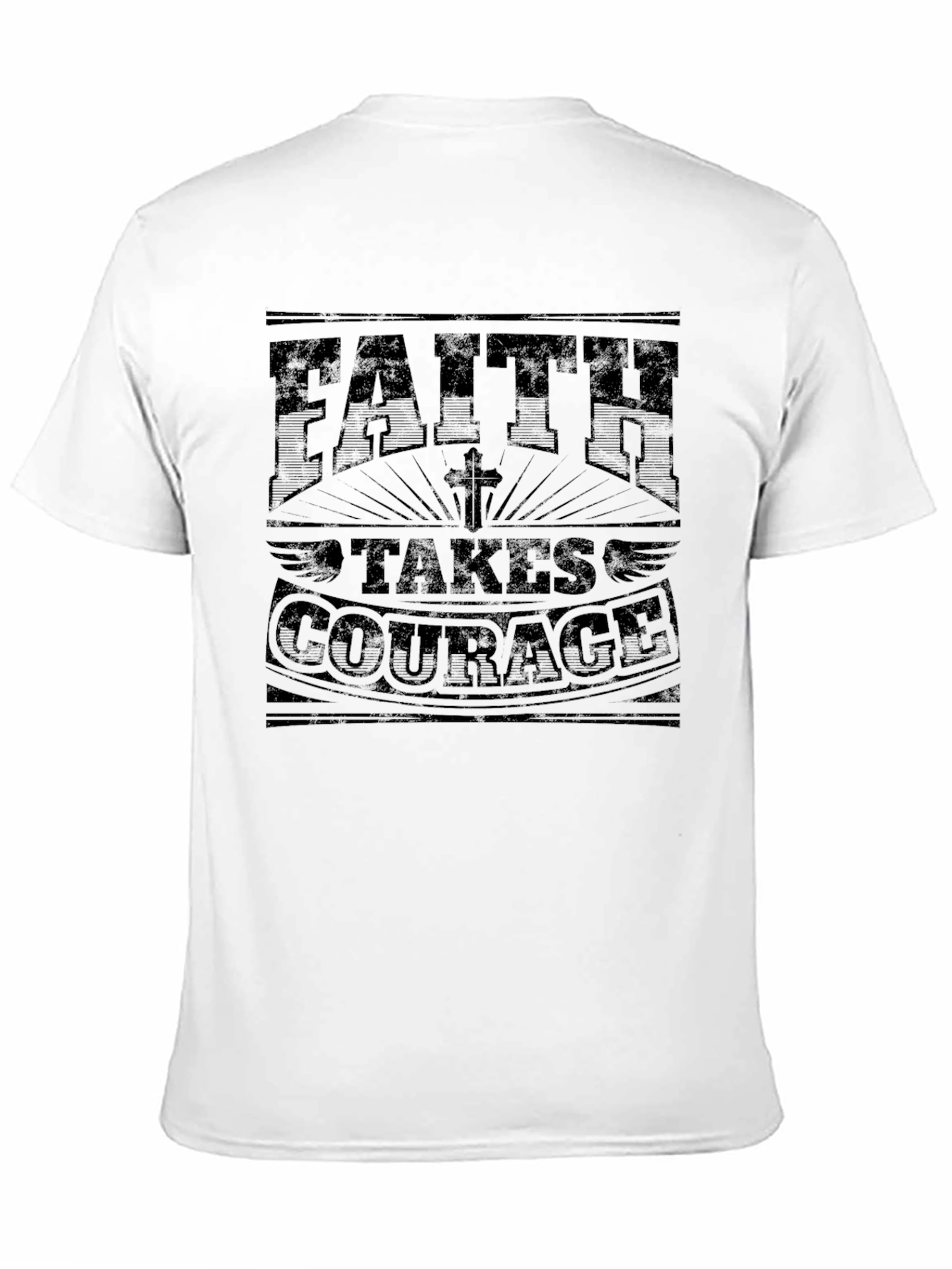 Faith Takes Courage Graphic Tee - Classic Black