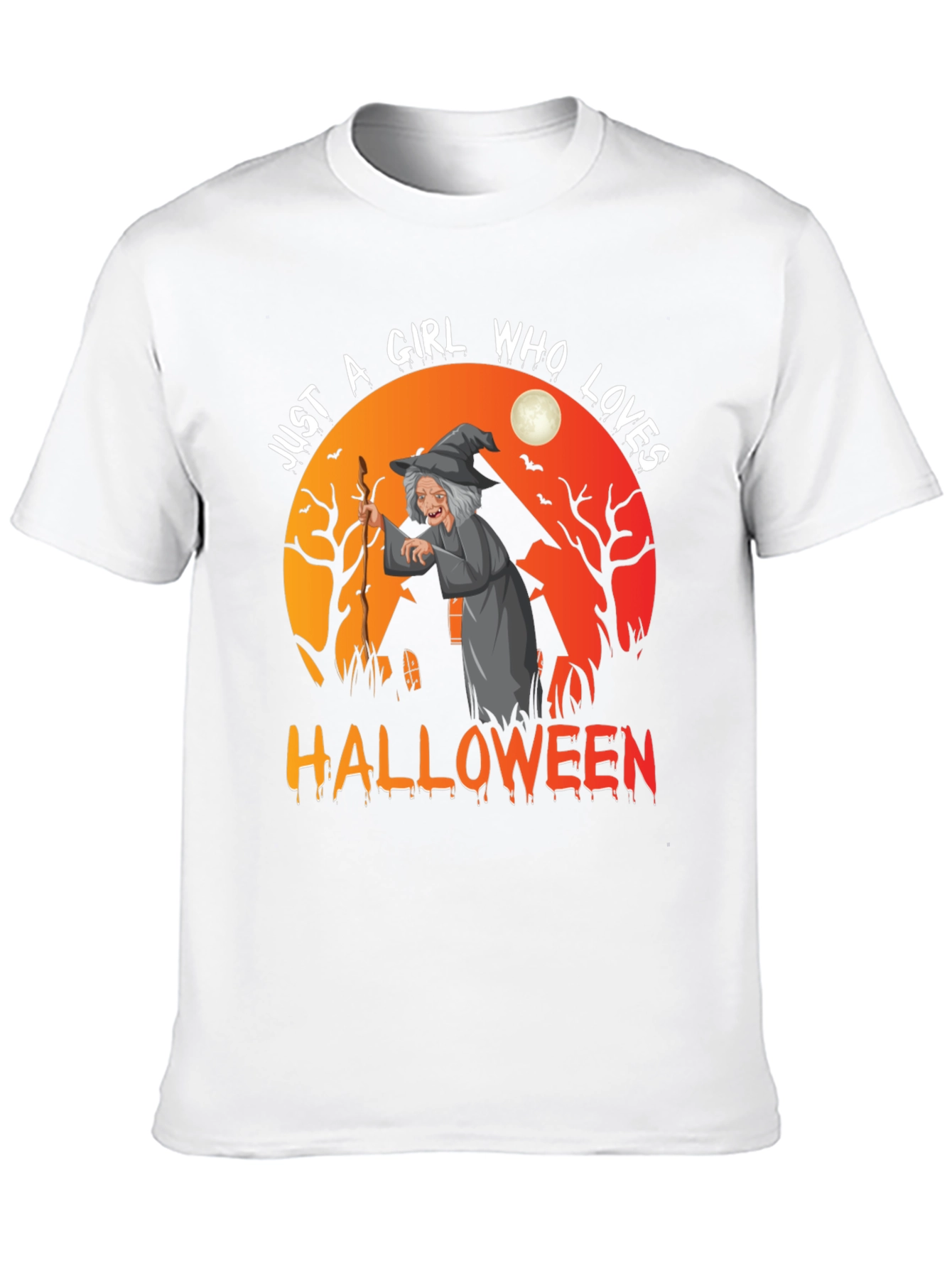 Halloween Witch T-Shirt - Just A Girl Who Loves Halloween