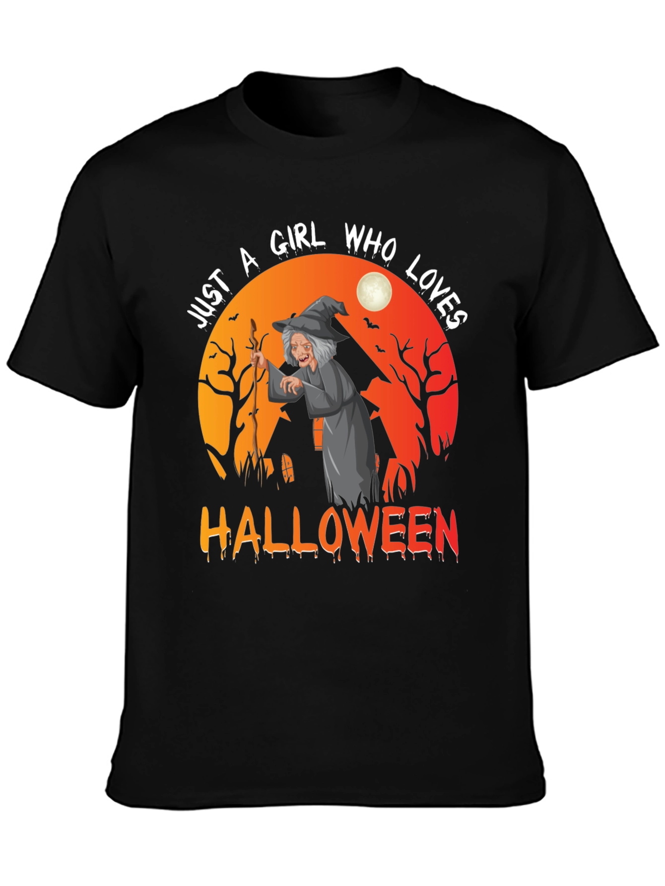 Halloween Witch T-Shirt - Just A Girl Who Loves Halloween