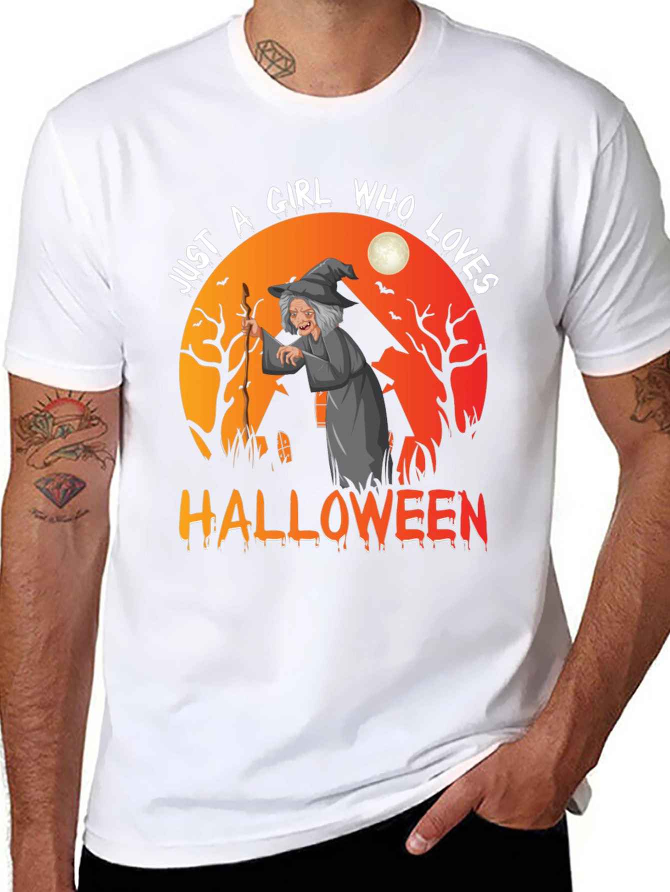 Halloween Witch T-Shirt - Just A Girl Who Loves Halloween