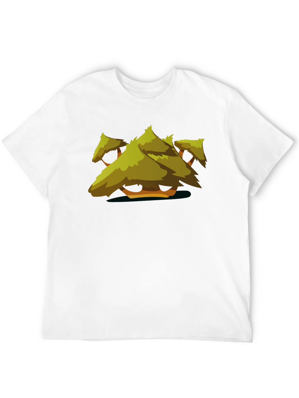 Stylized Tree Graphic Black T-Shirt