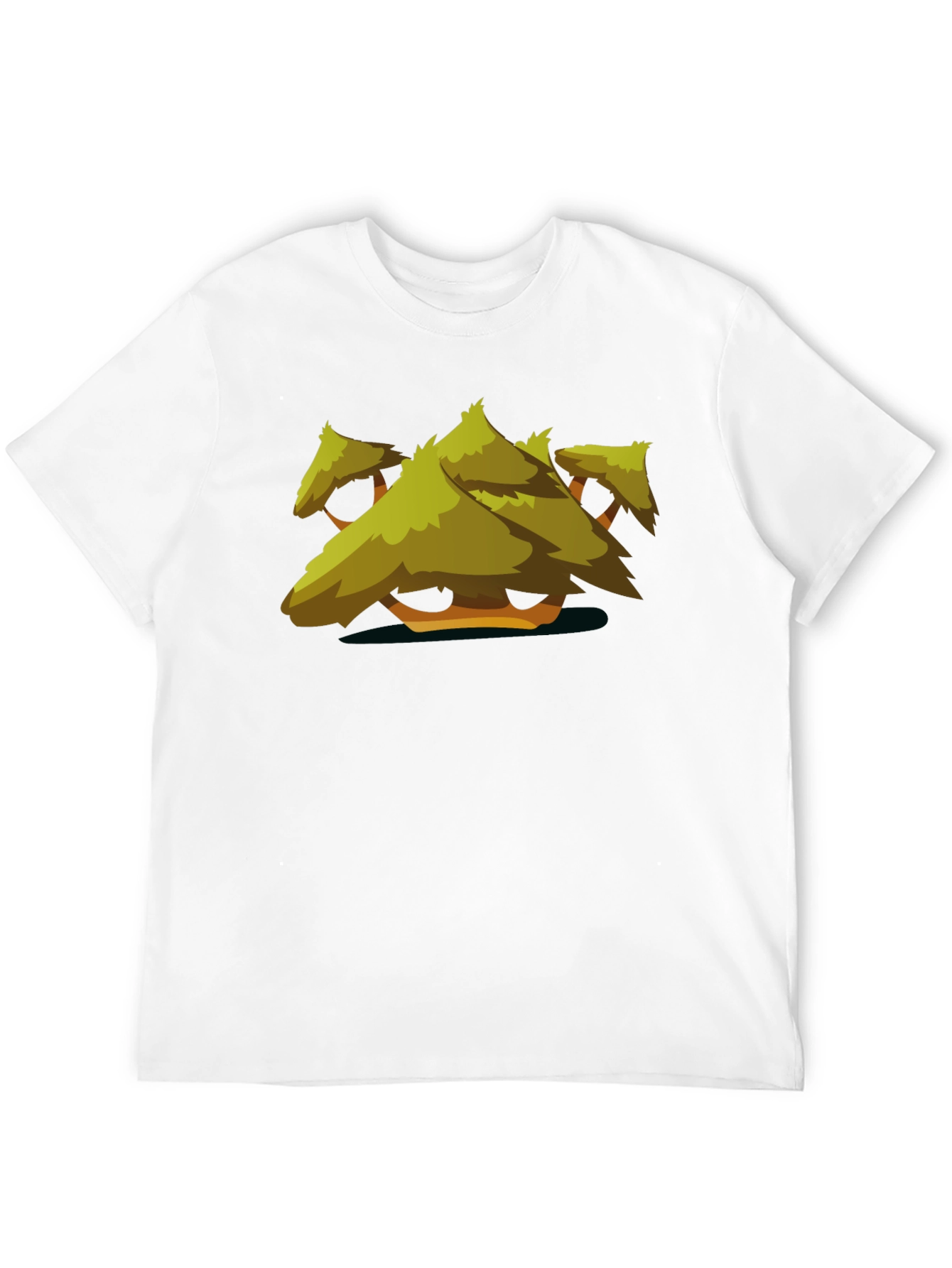 Stylized Tree Graphic Black T-Shirt