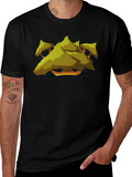 Stylized Tree Graphic Black T-Shirt