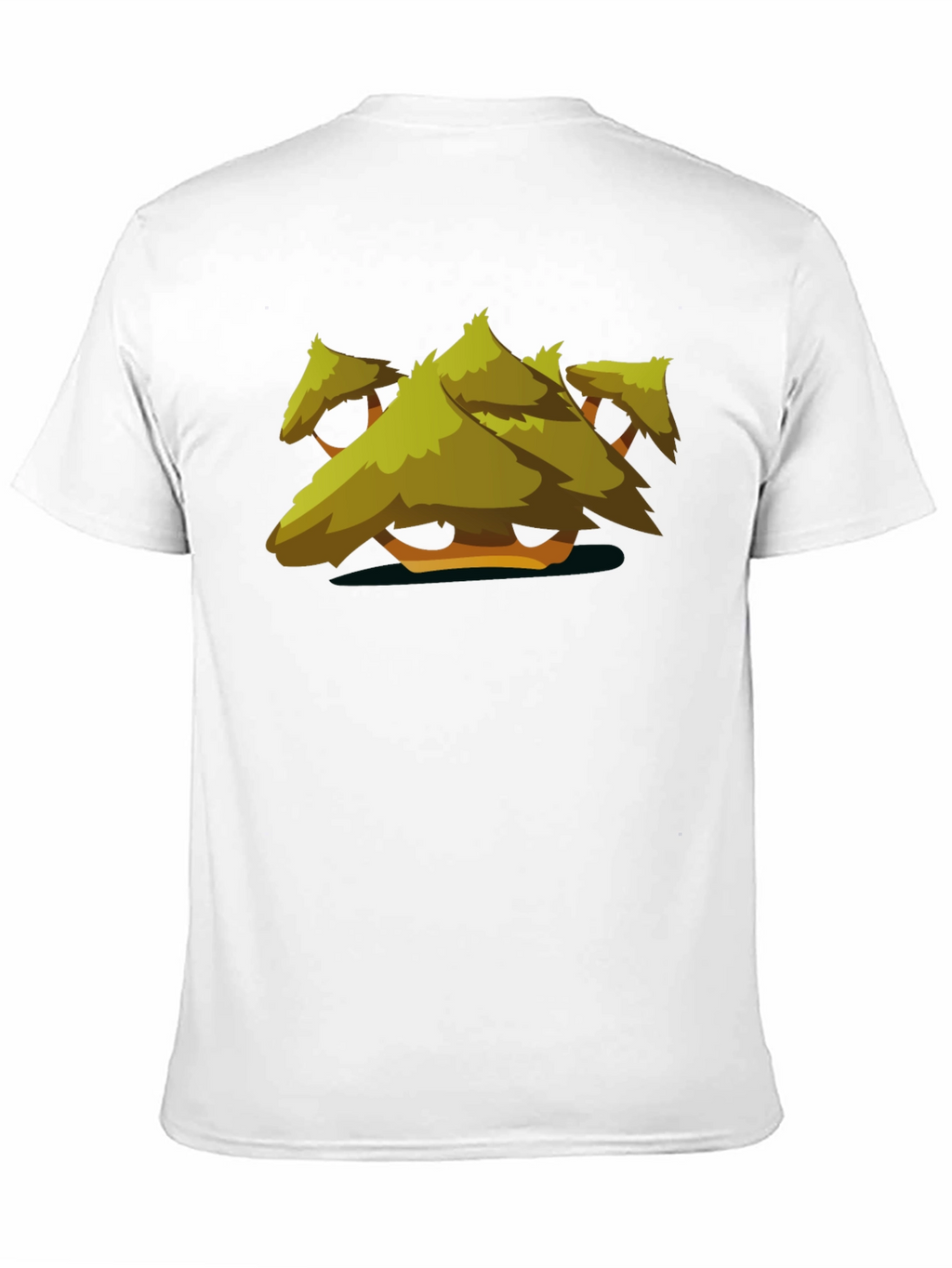 Stylized Tree Graphic Black T-Shirt