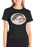 Catfish Jones Graphic Tee - Black Crew Neck T-Shirt