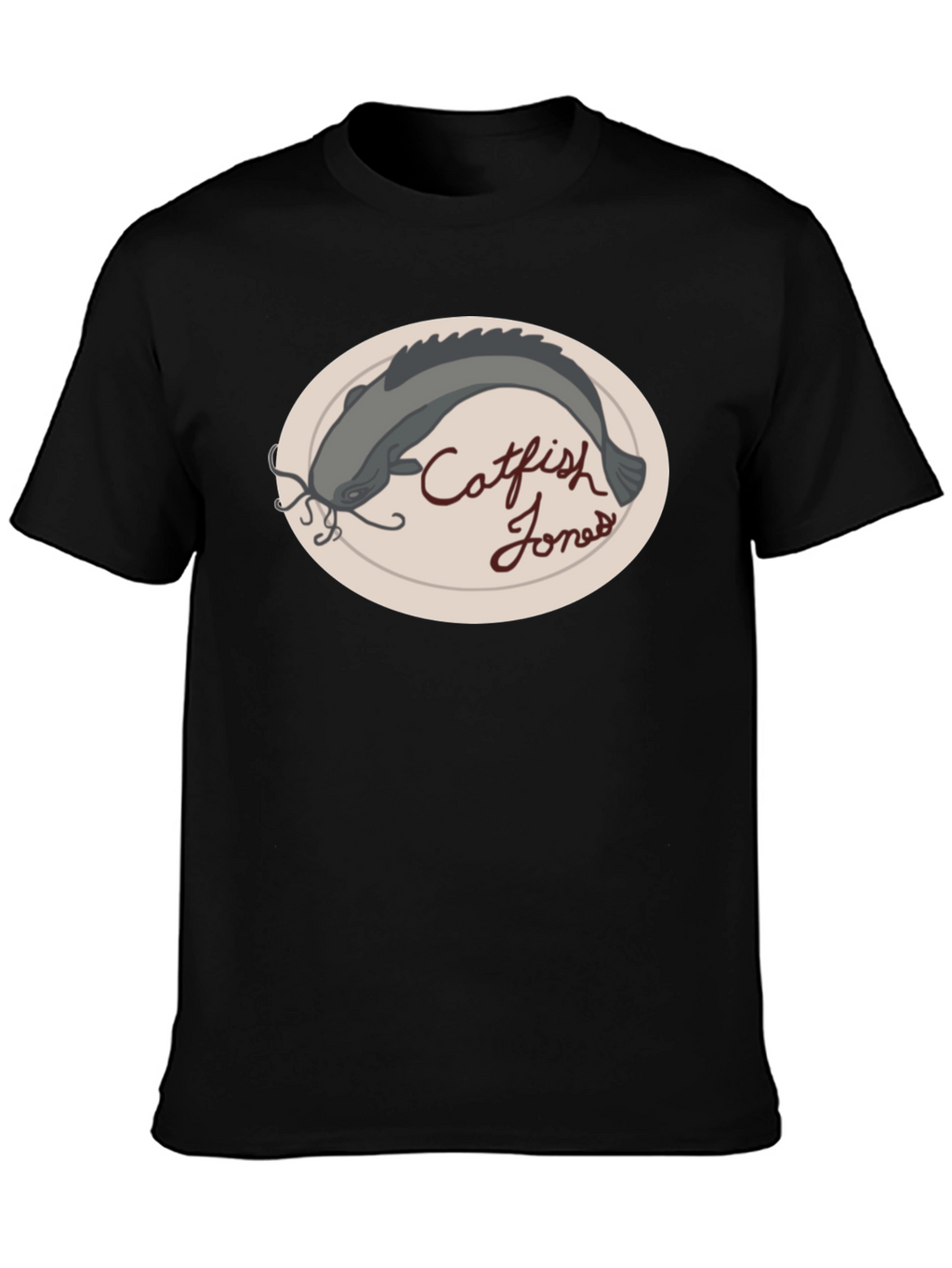 Catfish Jones Graphic Tee - Black Crew Neck T-Shirt