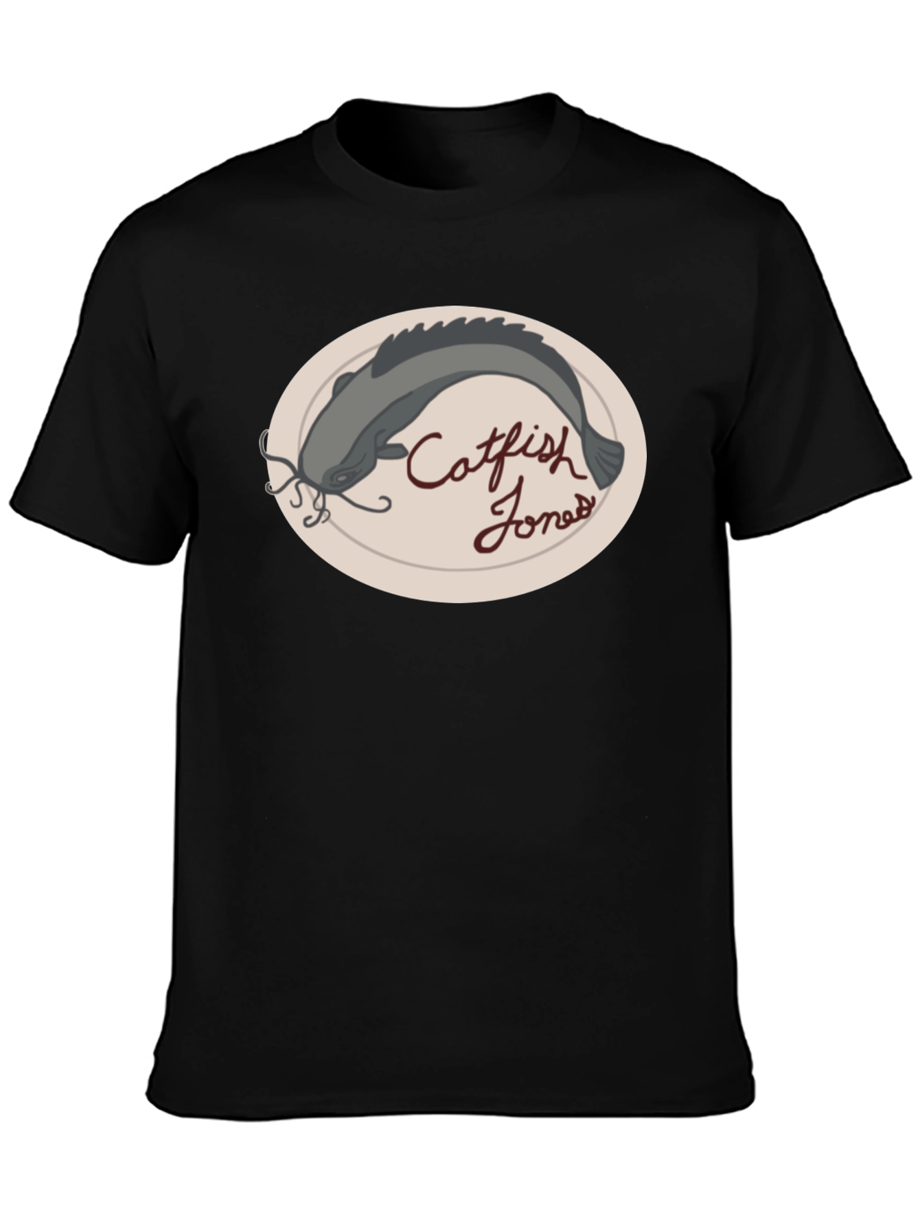 Catfish Jones Graphic Tee - Black Crew Neck T-Shirt