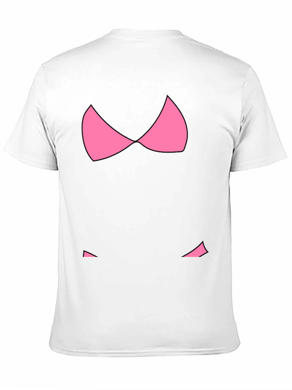 Funny Pink Bikini Top Graphic T-Shirt - Black