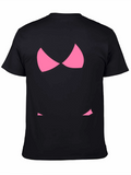 Funny Pink Bikini Top Graphic T-Shirt - Black