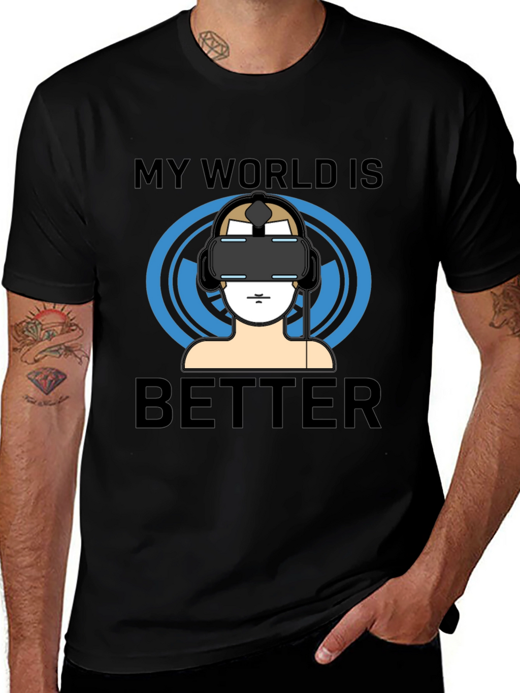 My World Is Better VR Gamer T-Shirt