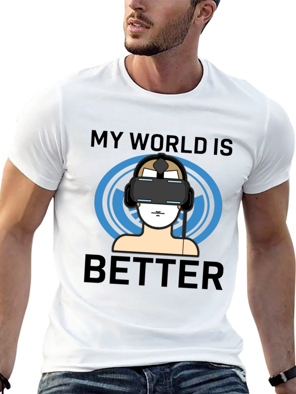 My World Is Better VR Gamer T-Shirt