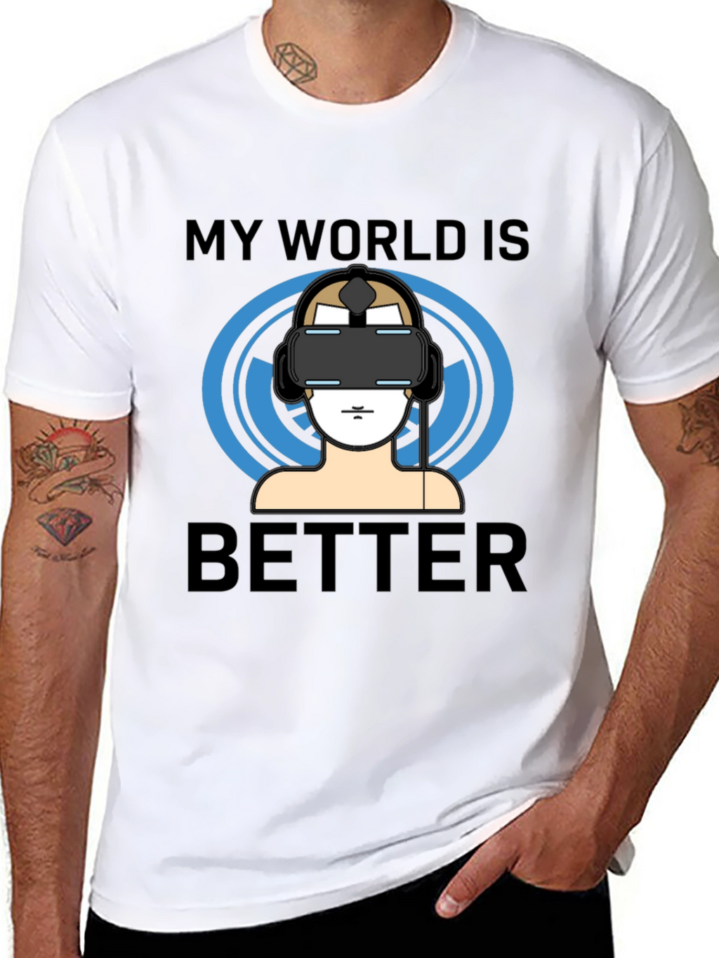 My World Is Better VR Gamer T-Shirt