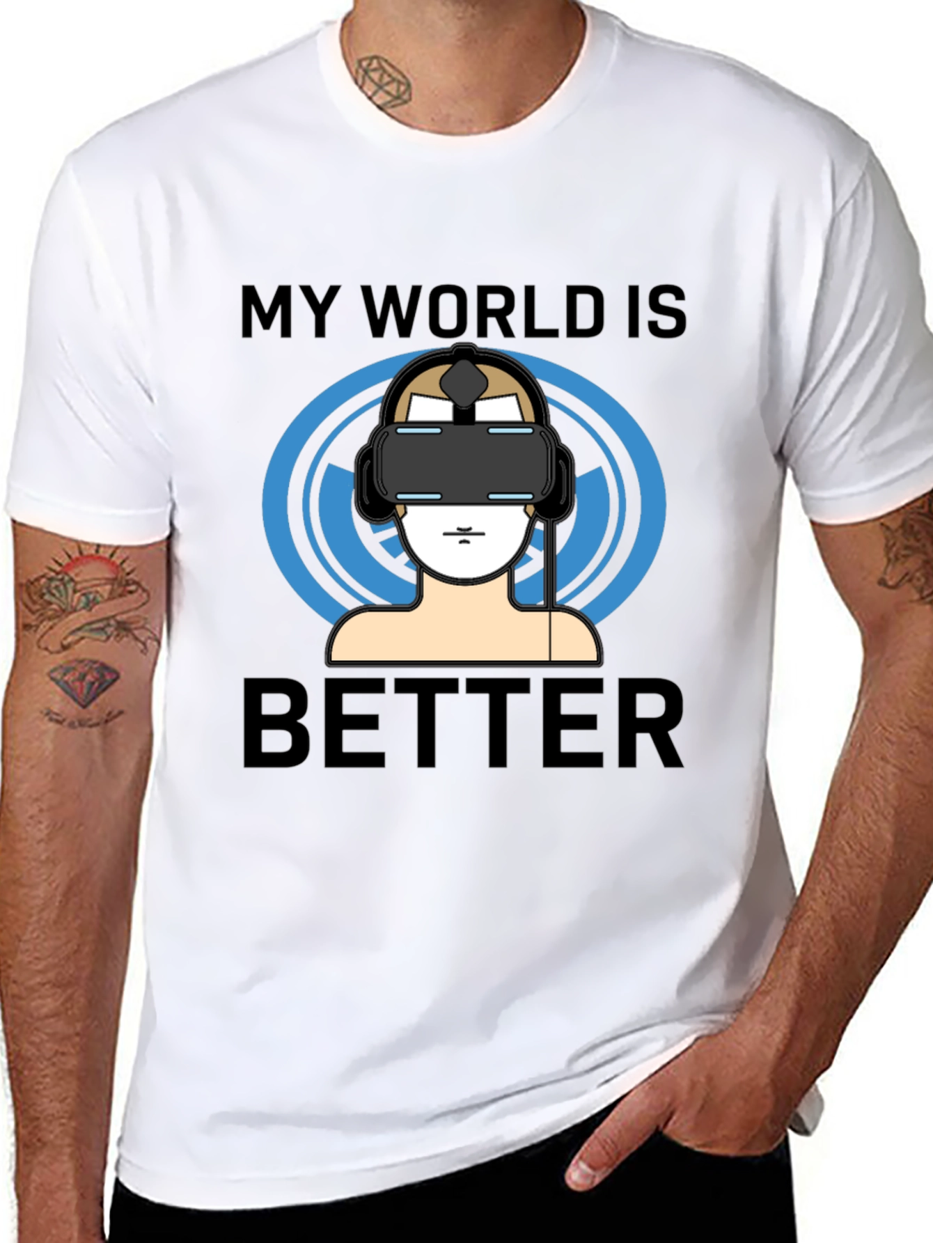 My World Is Better VR Gamer T-Shirt
