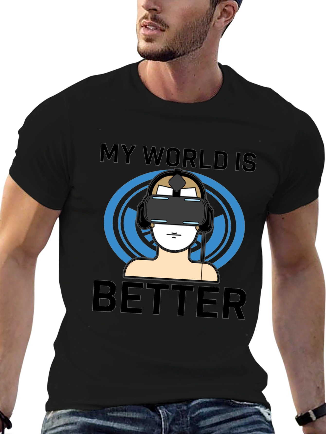 My World Is Better VR Gamer T-Shirt