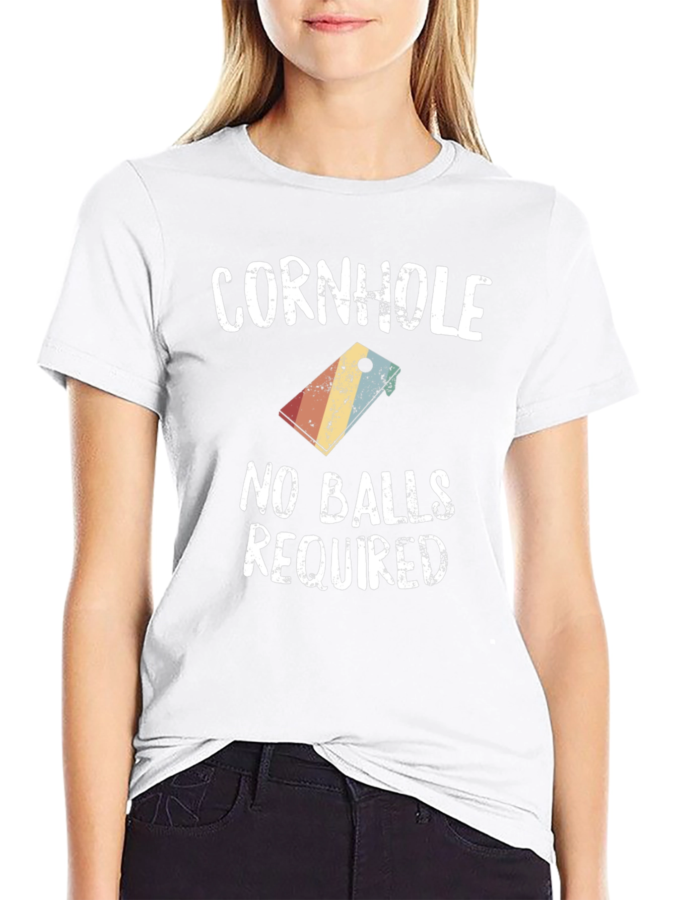 Cornhole No Balls Required Graphic T-Shirt