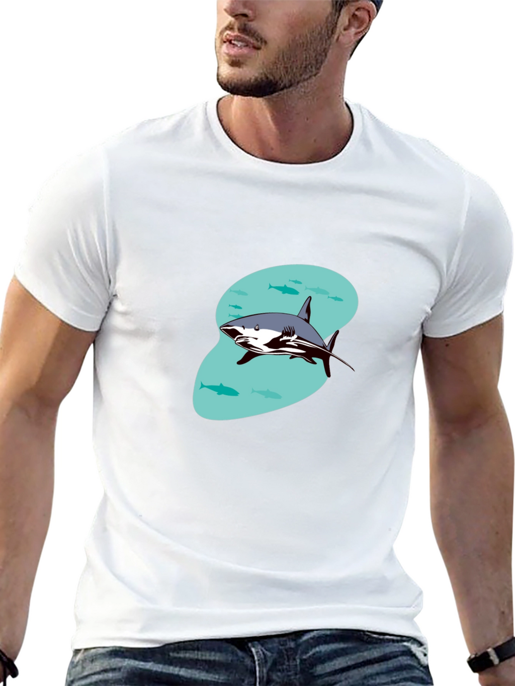 Shark Graphic Tee - Unique Mens T-Shirt